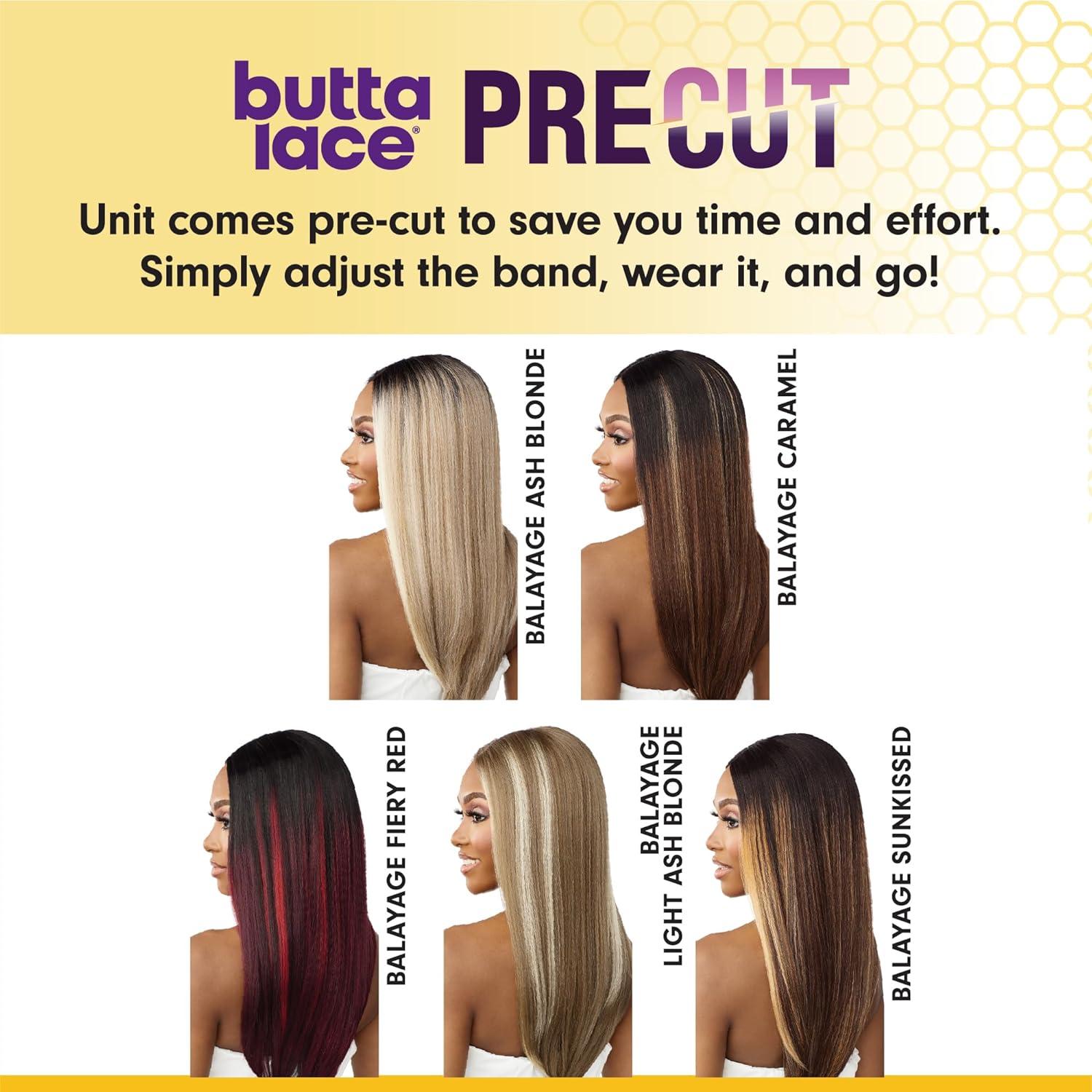 imageSensationnel Butta Lace Precut Wigs Unit 13 Glueless Extra Wide 5 Inch Deep Parting Synthetic Pre Tweezed Smaller Knot Hairline 1 JETBLACKBALAYAGEFIERYRED