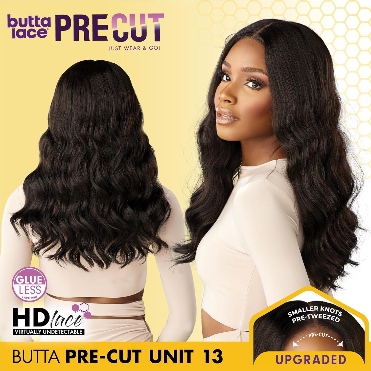 imageSensationnel Butta Lace Precut Wigs Unit 13 Glueless Extra Wide 5 Inch Deep Parting Synthetic Pre Tweezed Smaller Knot Hairline 1 JETBLACKBALAYAGELIGHTASHBLONDE