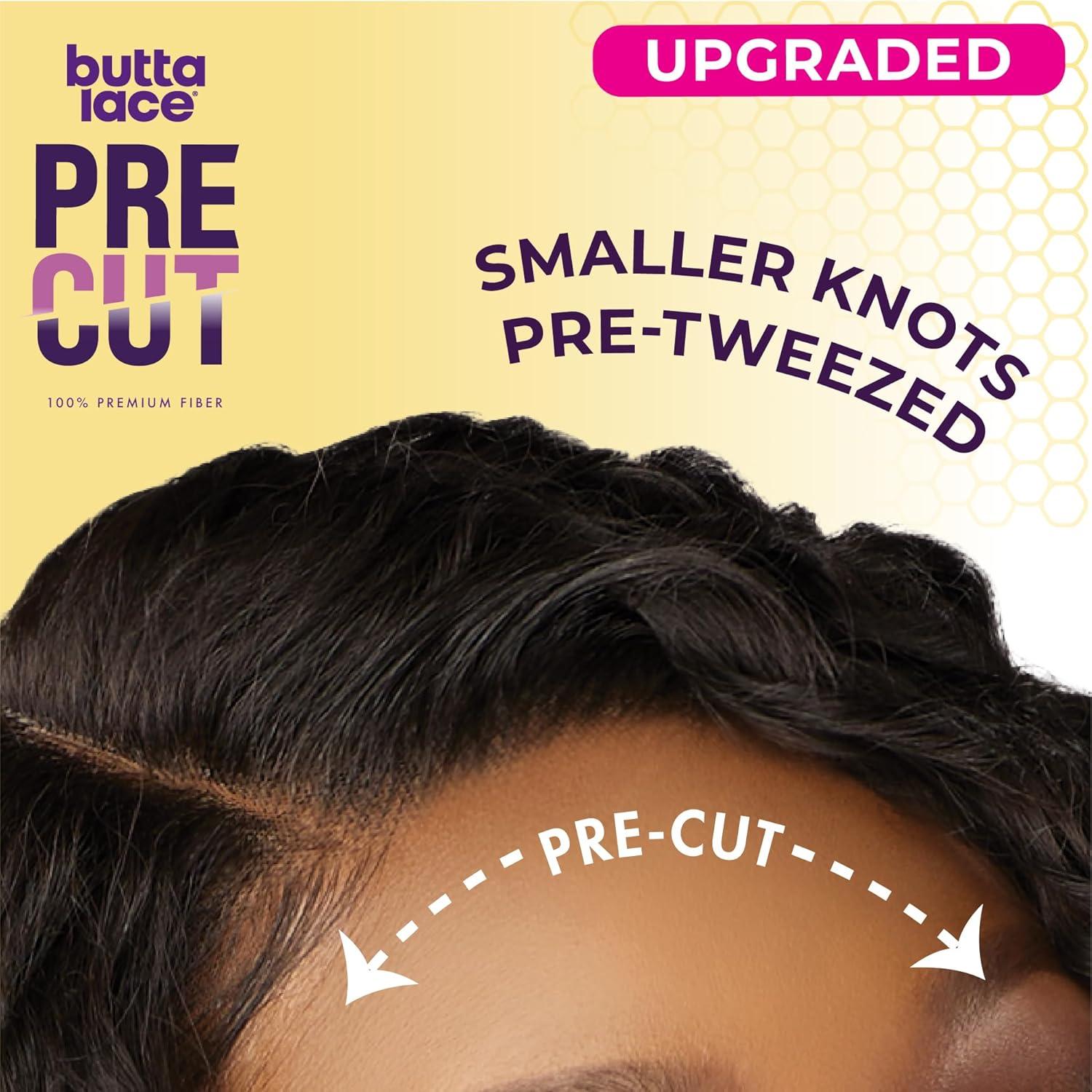 imageSensationnel Butta Lace Precut Wigs Unit 15 Glueless Extra Wide 5 Inch Deep Parting Synthetic Pre Tweezed Smaller Knot Hairline 1 JETBLACK1B OFFBLACK