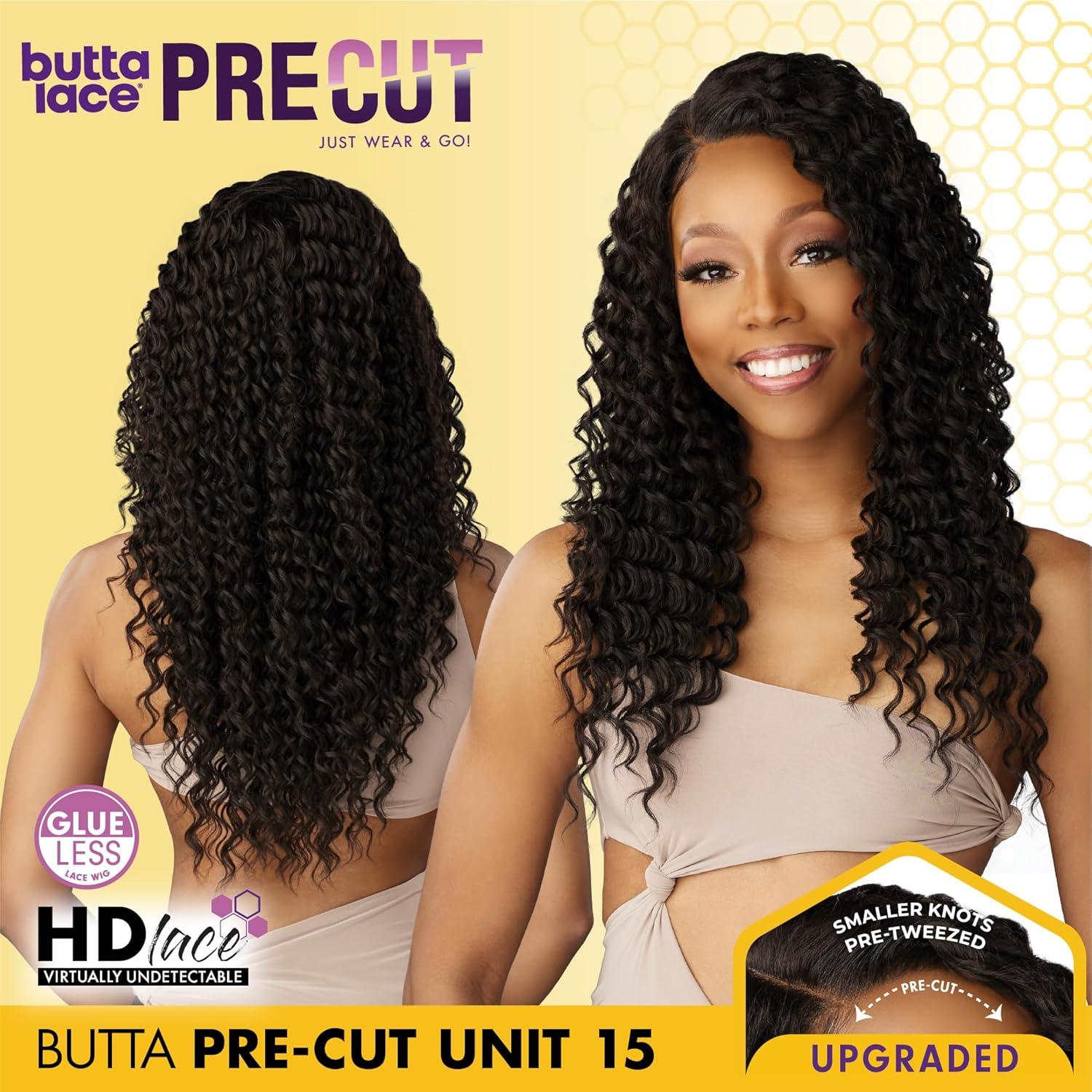 imageSensationnel Butta Lace Precut Wigs Unit 15 Glueless Extra Wide 5 Inch Deep Parting Synthetic Pre Tweezed Smaller Knot Hairline 1 JETBLACK2 DARKBROWN