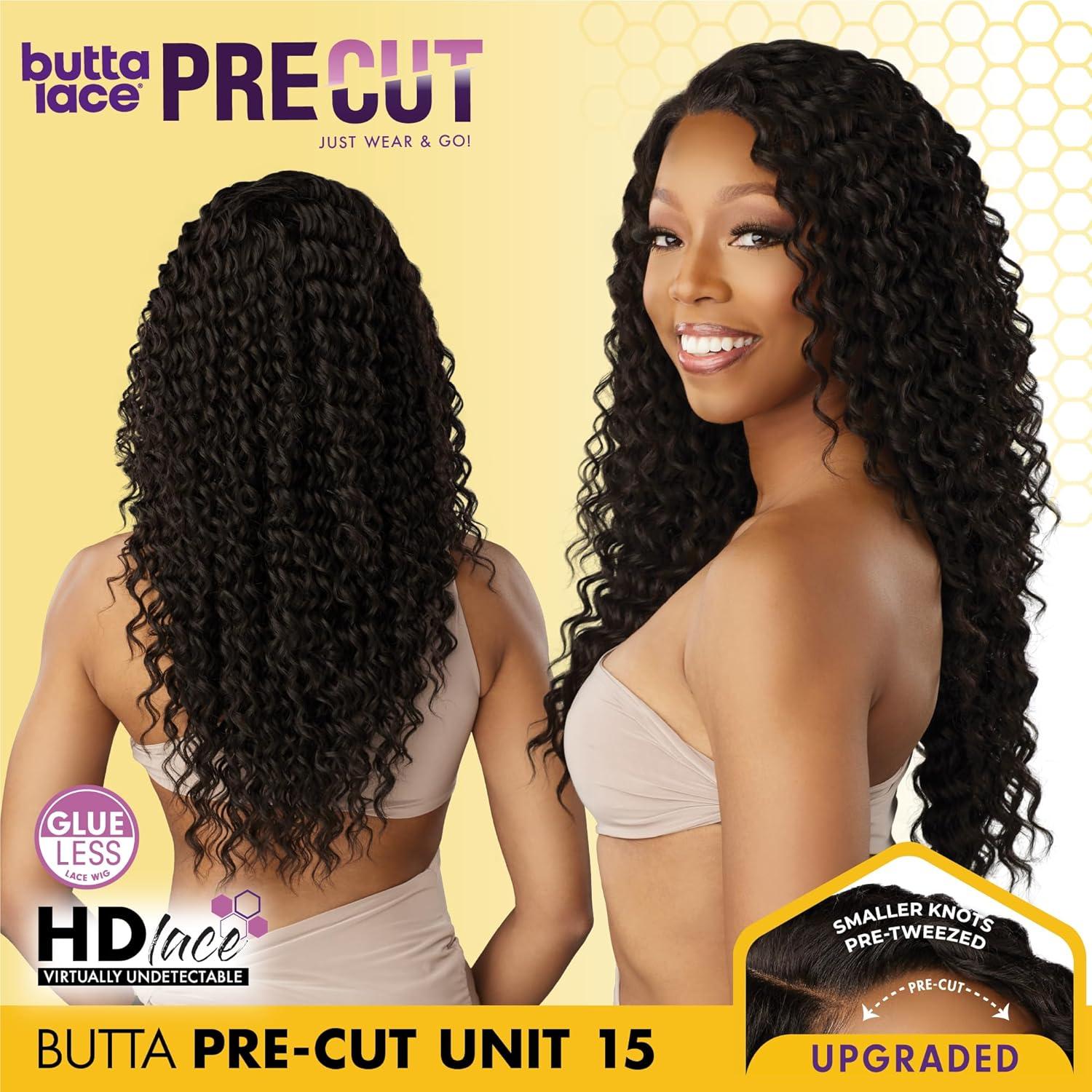 imageSensationnel Butta Lace Precut Wigs Unit 15 Glueless Extra Wide 5 Inch Deep Parting Synthetic Pre Tweezed Smaller Knot Hairline 1 JETBLACK2 DARKBROWN