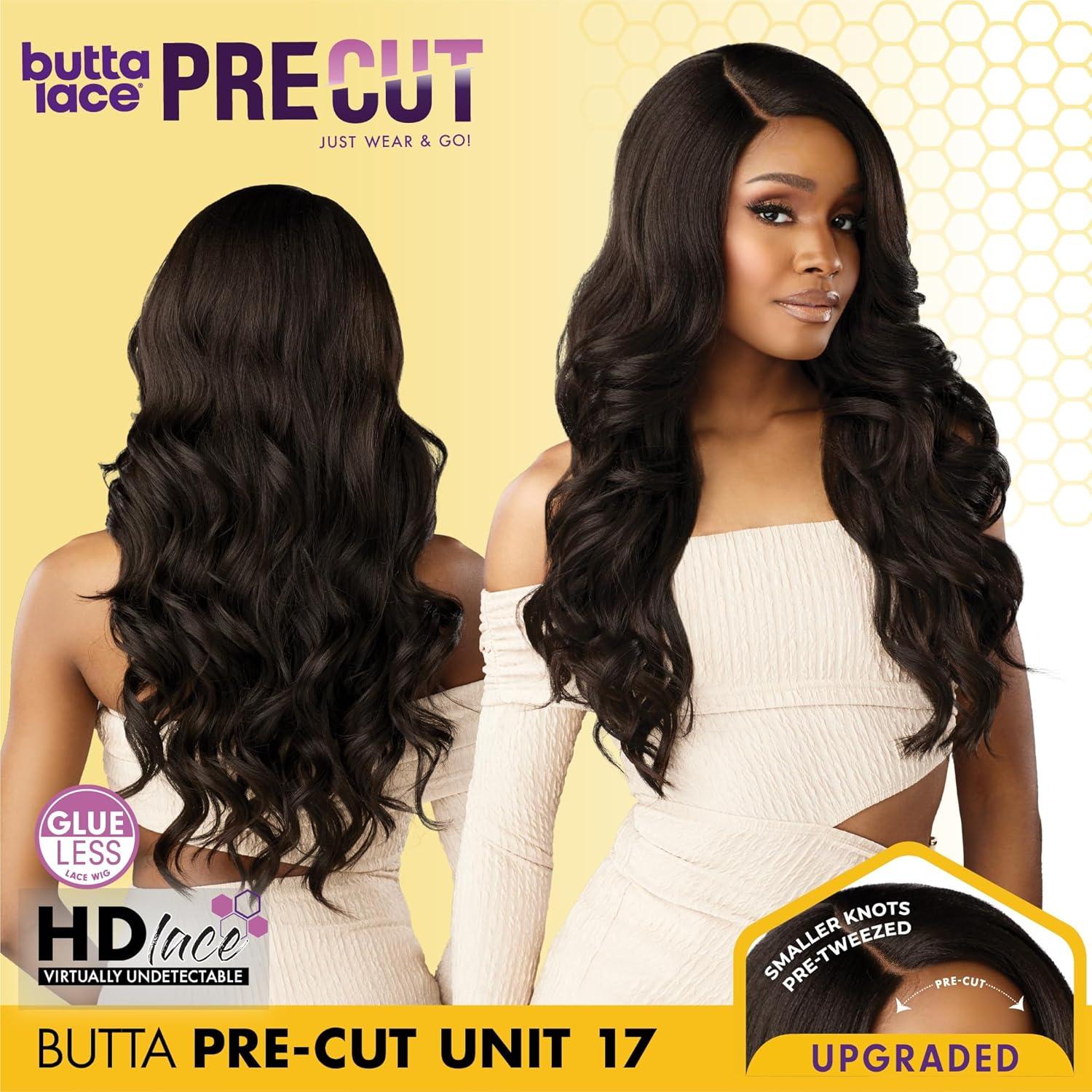 imageSensationnel Butta Lace Precut Wigs Unit 17 Glueless Extra Wide 5 Inch Deep Parting Synthetic Pre Tweezed Smaller Knot Hairline 1 JETBLACKDIRTYBLONDE