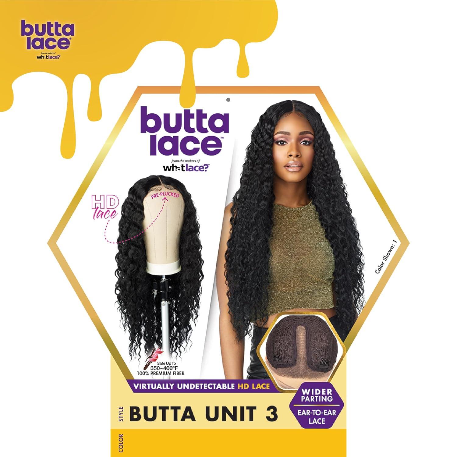 imageSensationnel Butta Lace Wigs Unit 3 Extra Wide 5 Inch Deep Parting Synthetic Preplucked Hairline Glueless Lacefront Jet Black 1T4GOLDENBLONDE