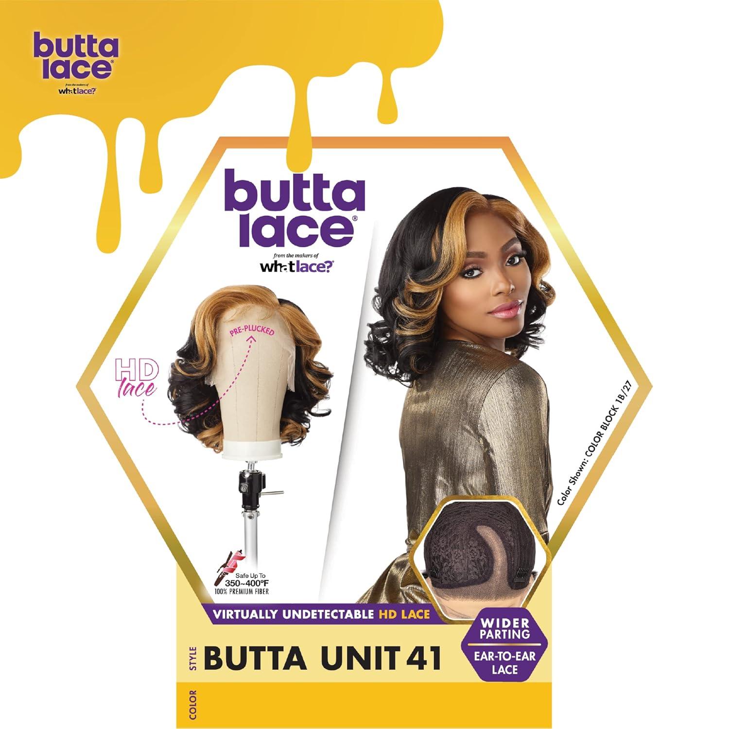 imageSensationnel Butta Lace Wigs Unit 41 Extra Wide 5 Inch Deep Parting Synthetic Preplucked Hairline Glueless Lacefront COLORBLOCK1REDCOLORBLOCK1RED
