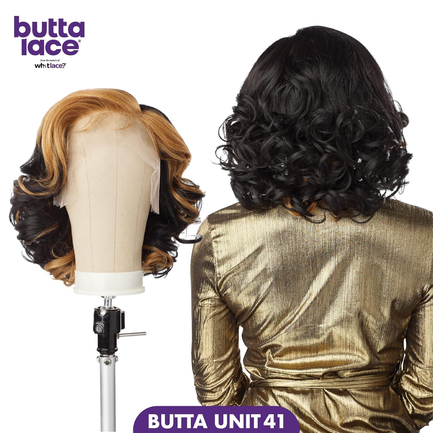 imageSensationnel Butta Lace Wigs Unit 41 Extra Wide 5 Inch Deep Parting Synthetic Preplucked Hairline Glueless Lacefront COLORBLOCK1REDCOLORBLOCK1RED