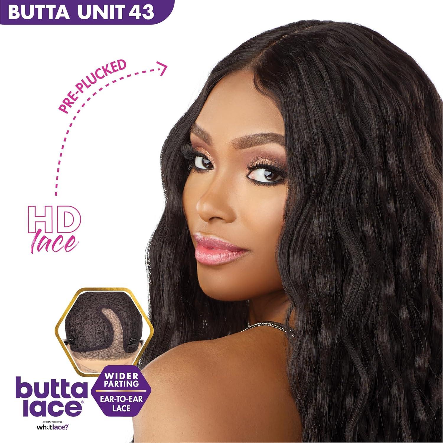 imageSensationnel Butta Lace Wigs Unit 43 Extra Wide 5 Inch Deep Parting Synthetic Preplucked Hairline Glueless Lacefront 613 BLONDE613 BLONDE