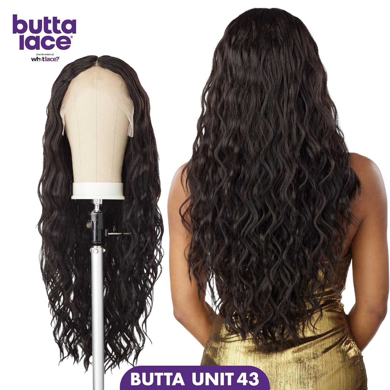 imageSensationnel Butta Lace Wigs Unit 43 Extra Wide 5 Inch Deep Parting Synthetic Preplucked Hairline Glueless Lacefront 613 BLONDEBALAYAGEPLATINUM