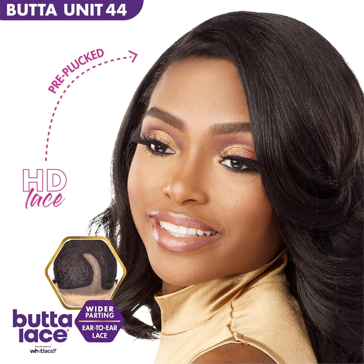 imageSensationnel Butta Lace Wigs Unit 44 Extra Wide 5 Inch Deep Parting Synthetic Preplucked Hairline Glueless Lacefront 613 BLONDEBALAYAGEPLATINUM