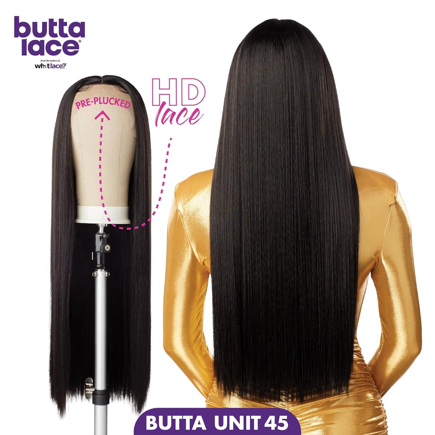 imageSensationnel Butta Lace Wigs Unit 45 Extra Wide 5 Inch Deep Parting Synthetic Preplucked Hairline Glueless Lacefront 1 JETBLACK1B OFFBLACK