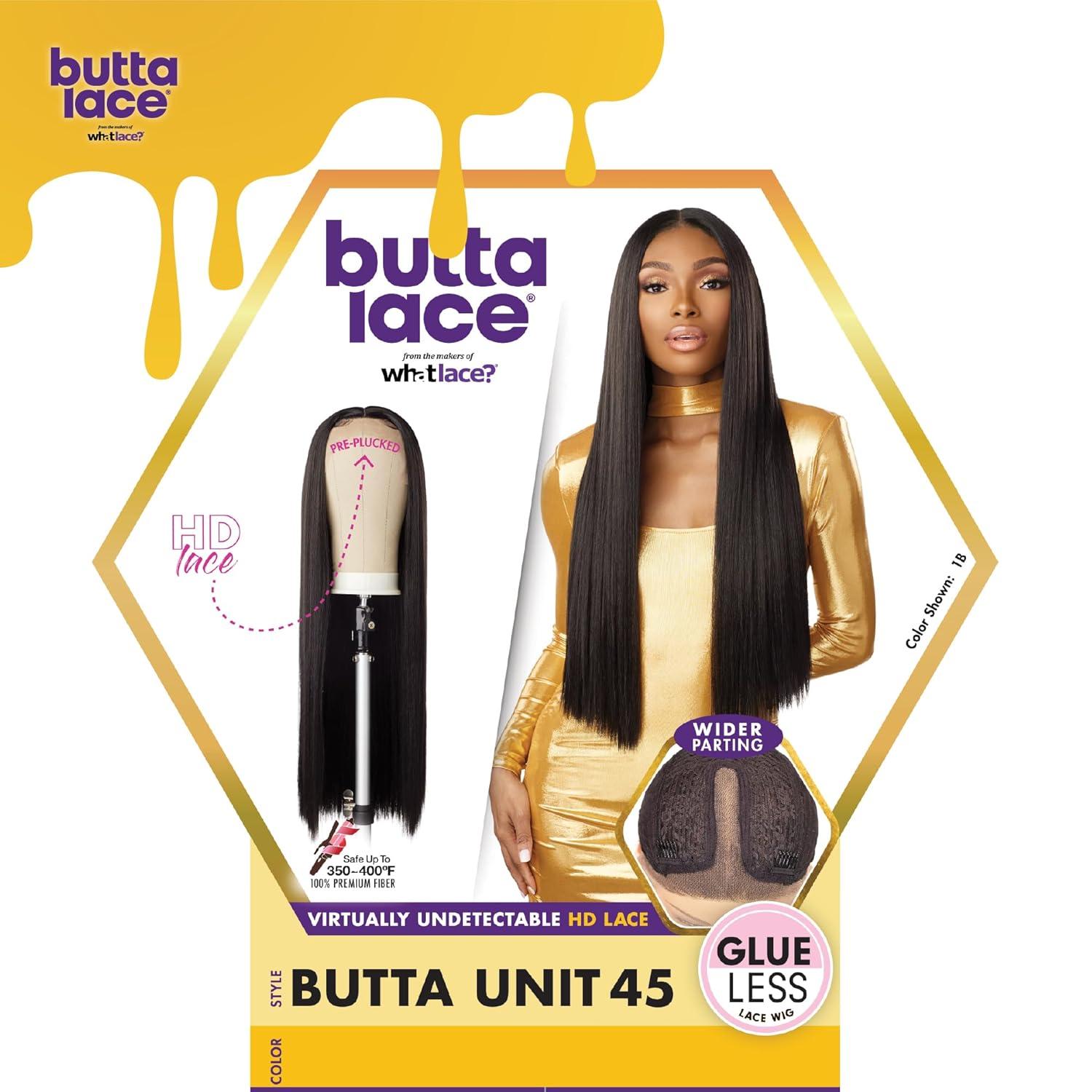 imageSensationnel Butta Lace Wigs Unit 45 Extra Wide 5 Inch Deep Parting Synthetic Preplucked Hairline Glueless Lacefront 1 JETBLACK1B OFFBLACK
