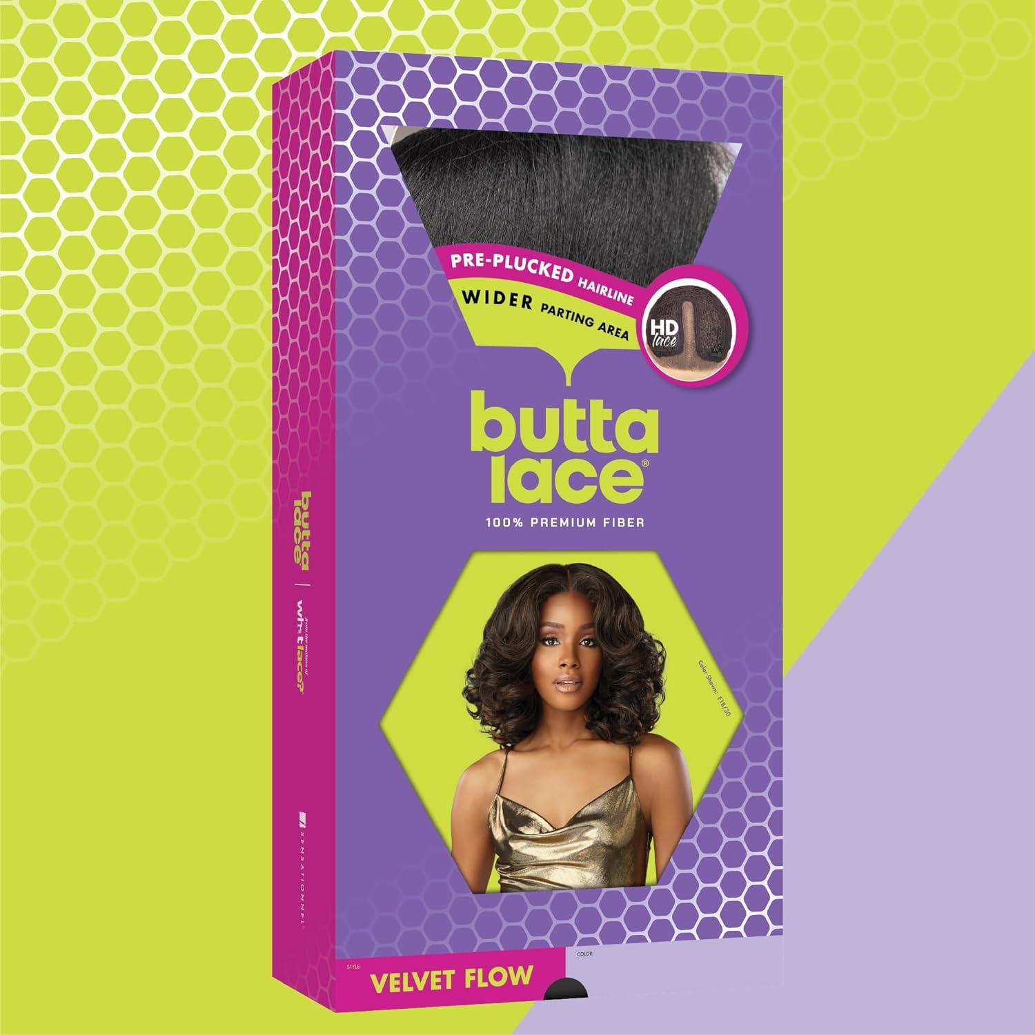 imageSensationnel Butta Lace Wigs Velvet Flow Unit Extra Wide 5 Inch Deep Parting Synthetic Preplucked Hairline Glueless Lacefront 1 JETBLACKHL28044