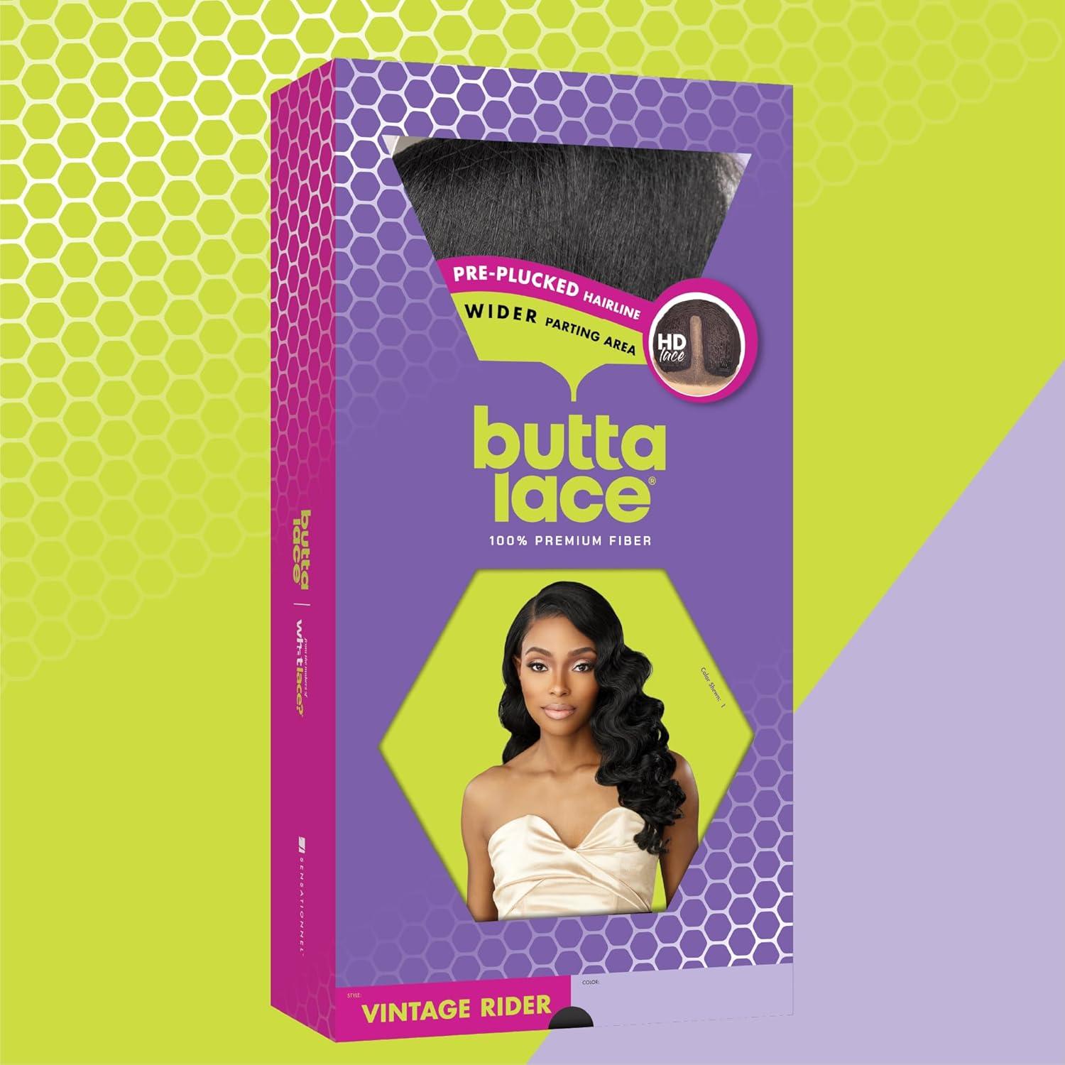 imageSensationnel Butta Lace Wigs Vintage Rider Extra Wide 5 Inch Deep Parting Synthetic Preplucked Hairline Glueless Lacefront 1 JETBLACK2 DARKBROWN