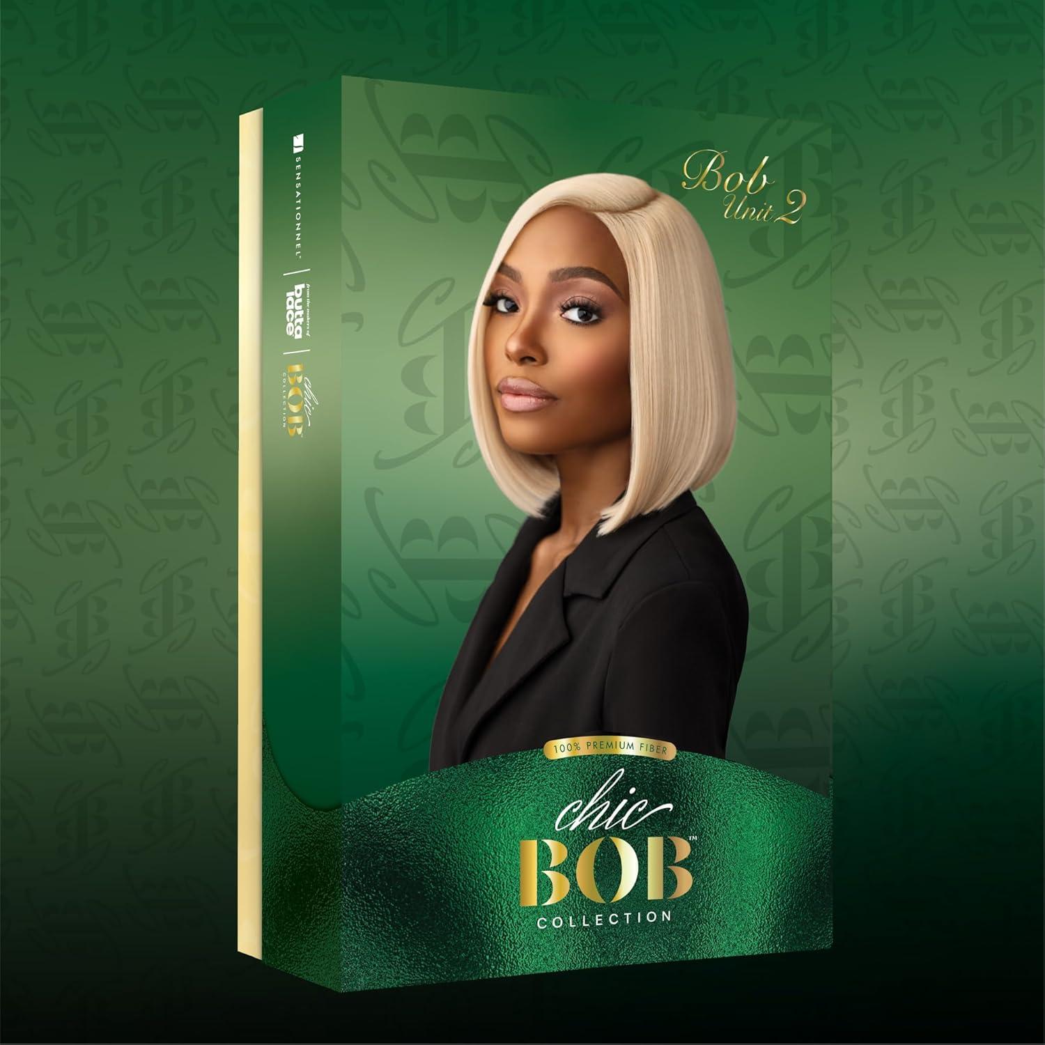 imageSensationnel Chicbob Lace Frontwig Bob Unit 2 Face Framing Glueless Wig Wide 5 Inch Deep Part Synthetic Preplucked Hairline 1 JETBLACK1 JETBLACK