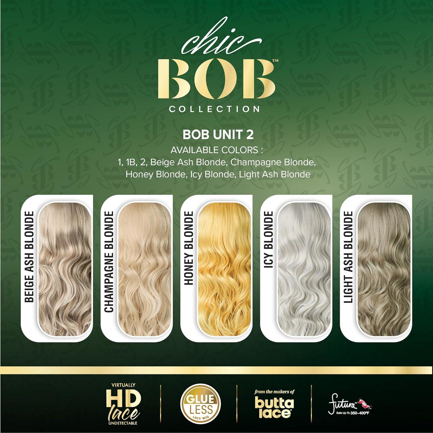 imageSensationnel Chicbob Lace Frontwig Bob Unit 2 Face Framing Glueless Wig Wide 5 Inch Deep Part Synthetic Preplucked Hairline 1 JETBLACKLIGHTASHBLONDE