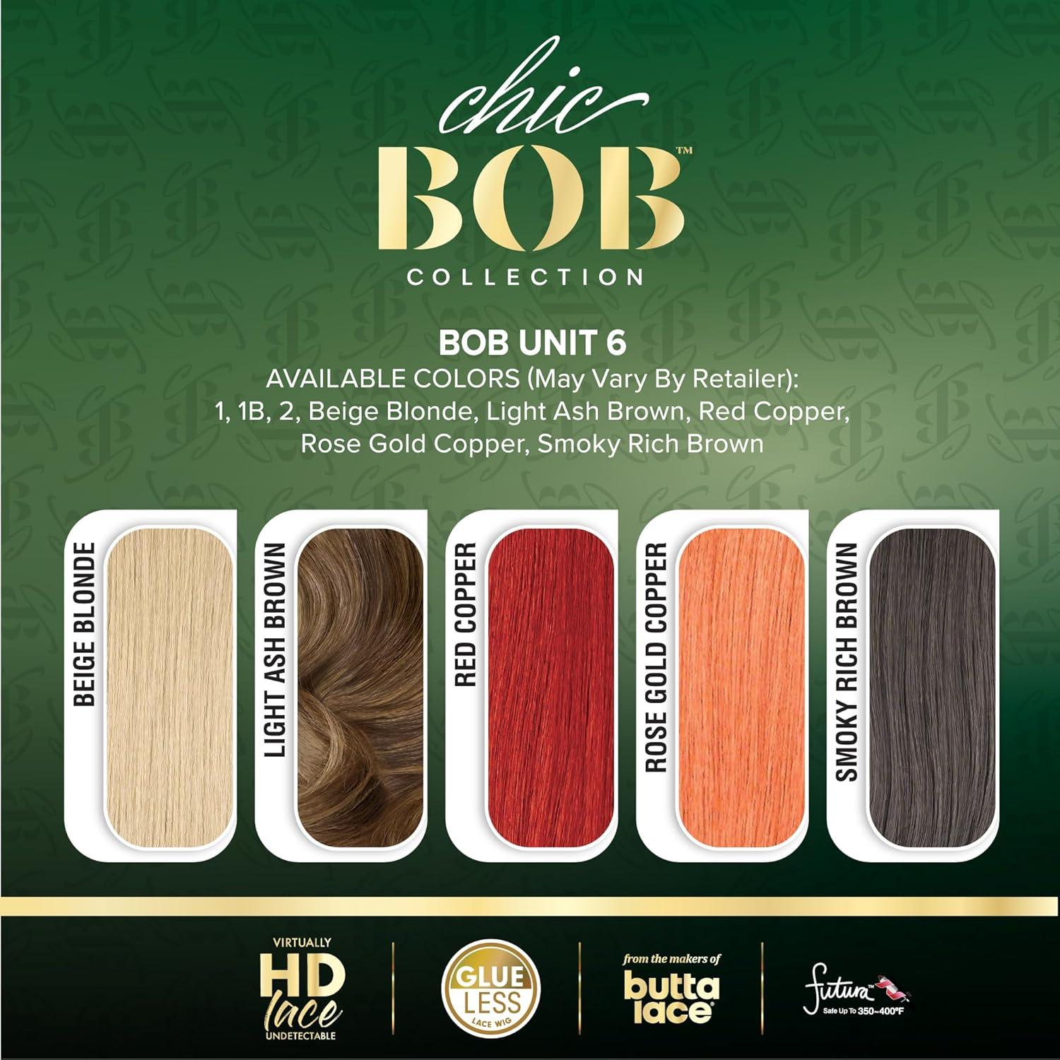 imageSensationnel Chicbob Lace Frontwig Bob Unit 6 Face Framing Glueless Wig Wide 5 Inch Deep Part Synthetic Preplucked Hairline 1 JETBLACKLIGHTASHBROWN