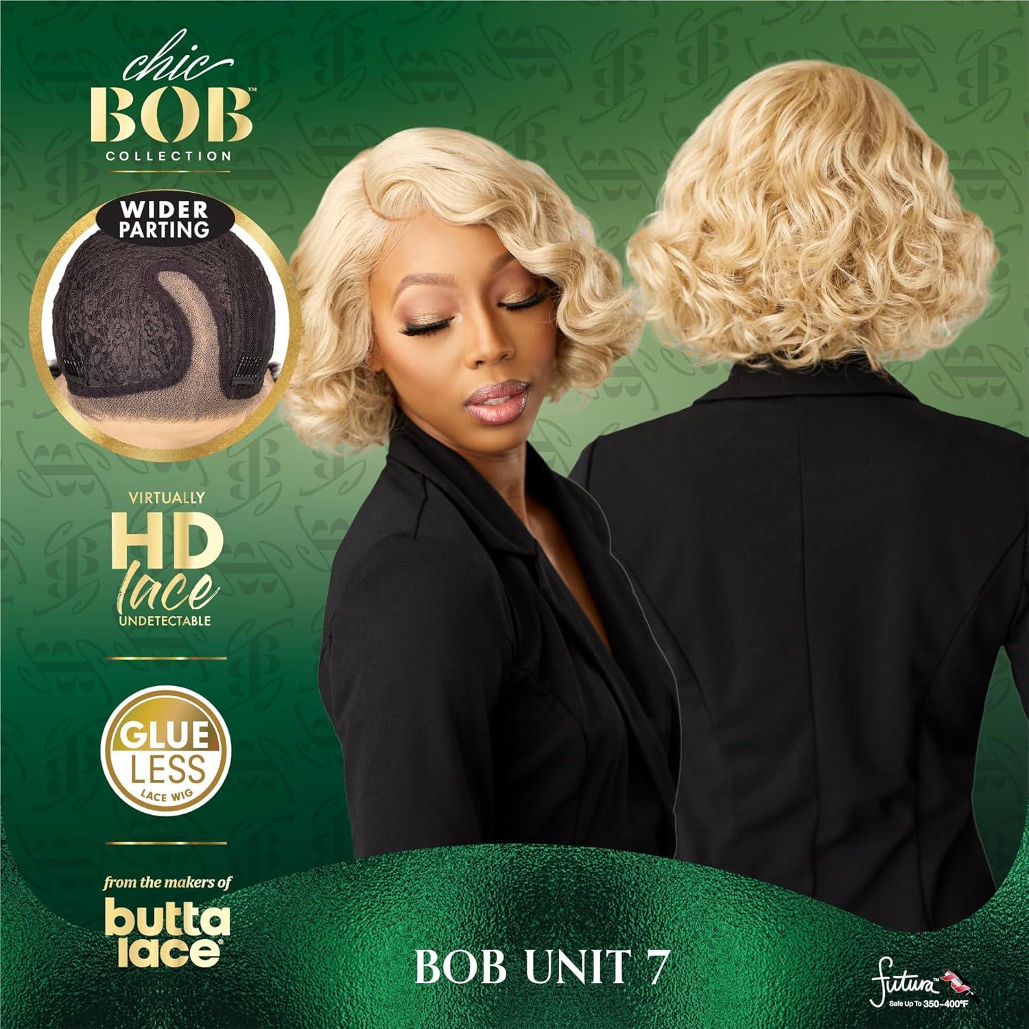 imageSensationnel Chicbob Lace Frontwig Bob Unit 7 Face Framing Glueless Wig Wide 5 Inch Deep Part Synthetic Preplucked Hairline 1 JETBLACKBALAYAGEFIERYRED
