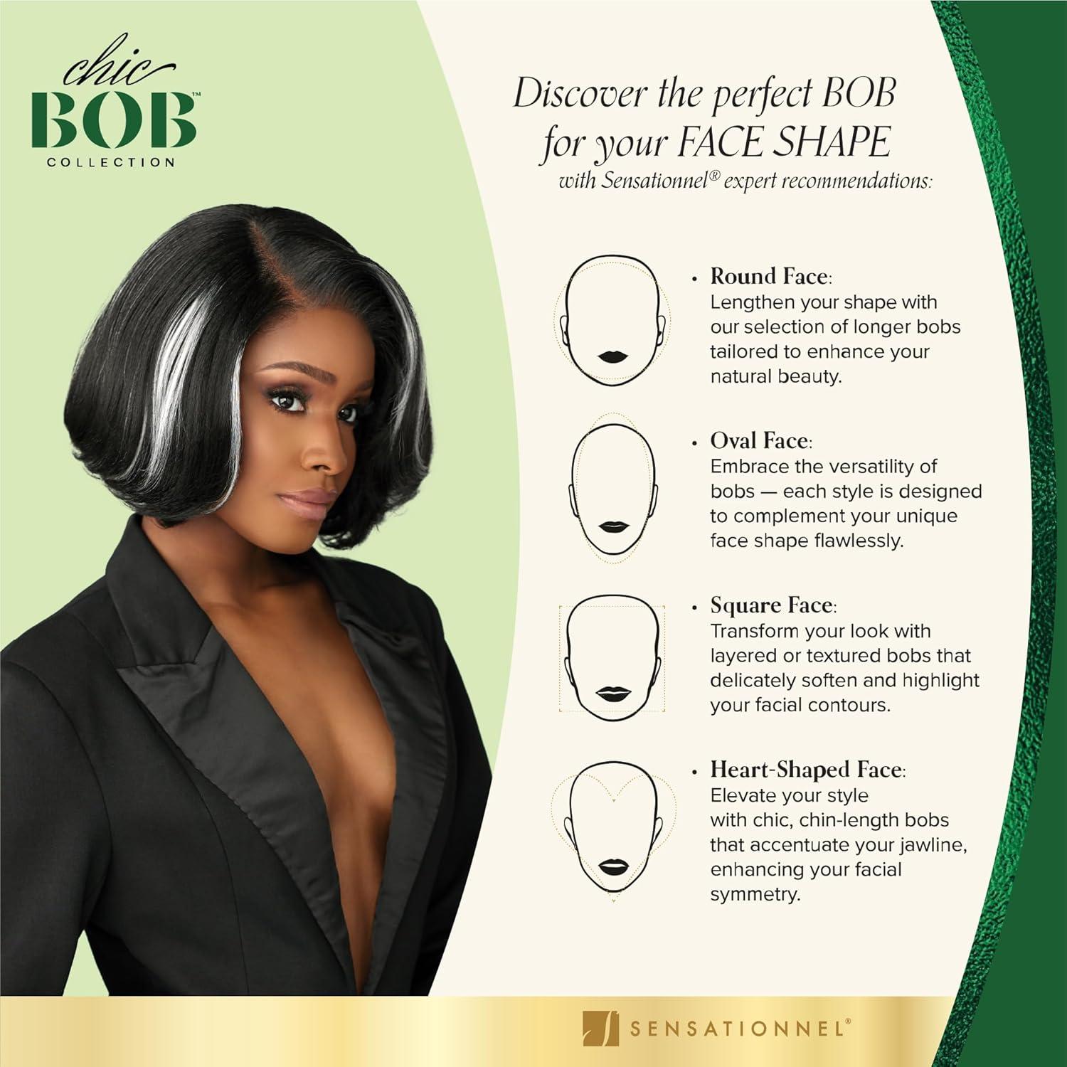 imageSensationnel Chicbob Lace Frontwig Bob Unit 8 Face Framing Glueless Wig Wide 5 Inch Deep Part Synthetic Preplucked Hairline 1 JETBLACKBALAYAGEPLATINUM