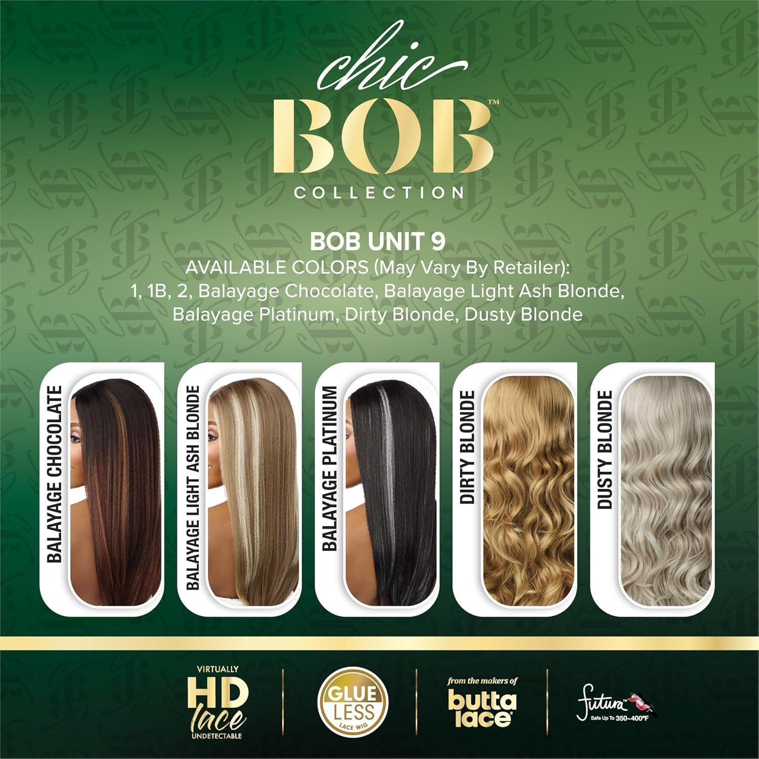 imageSensationnel Chicbob Lace Frontwig Bob Unit 9 Face Framing Glueless Wig Wide 5 Inch Deep Part Synthetic Preplucked Hairline 1 JETBLACK1B OFFBLACK