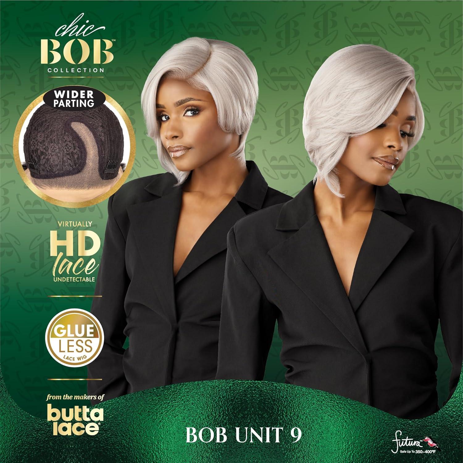 imageSensationnel Chicbob Lace Frontwig Bob Unit 9 Face Framing Glueless Wig Wide 5 Inch Deep Part Synthetic Preplucked Hairline 1 JETBLACKBALAYAGEPLATINUM