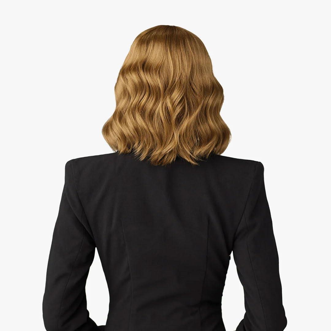 imageSensationnel Chicbob Lace Frontwig Lob Unit 2 Face Framing Glueless Wig Wide 5 Inch Deep Part Synthetic Preplucked Hairline LIGHTASHBROWN1B OFFBLACK