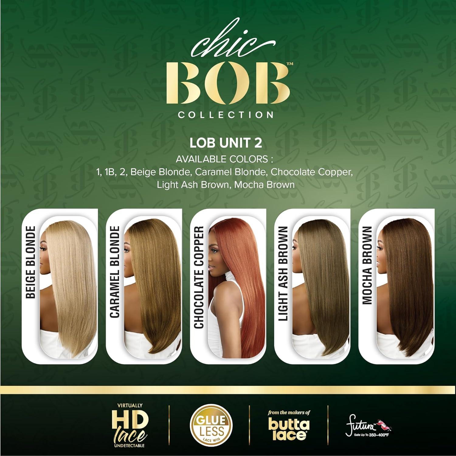 imageSensationnel Chicbob Lace Frontwig Lob Unit 2 Face Framing Glueless Wig Wide 5 Inch Deep Part Synthetic Preplucked Hairline LIGHTASHBROWNBEIGEBLONDE