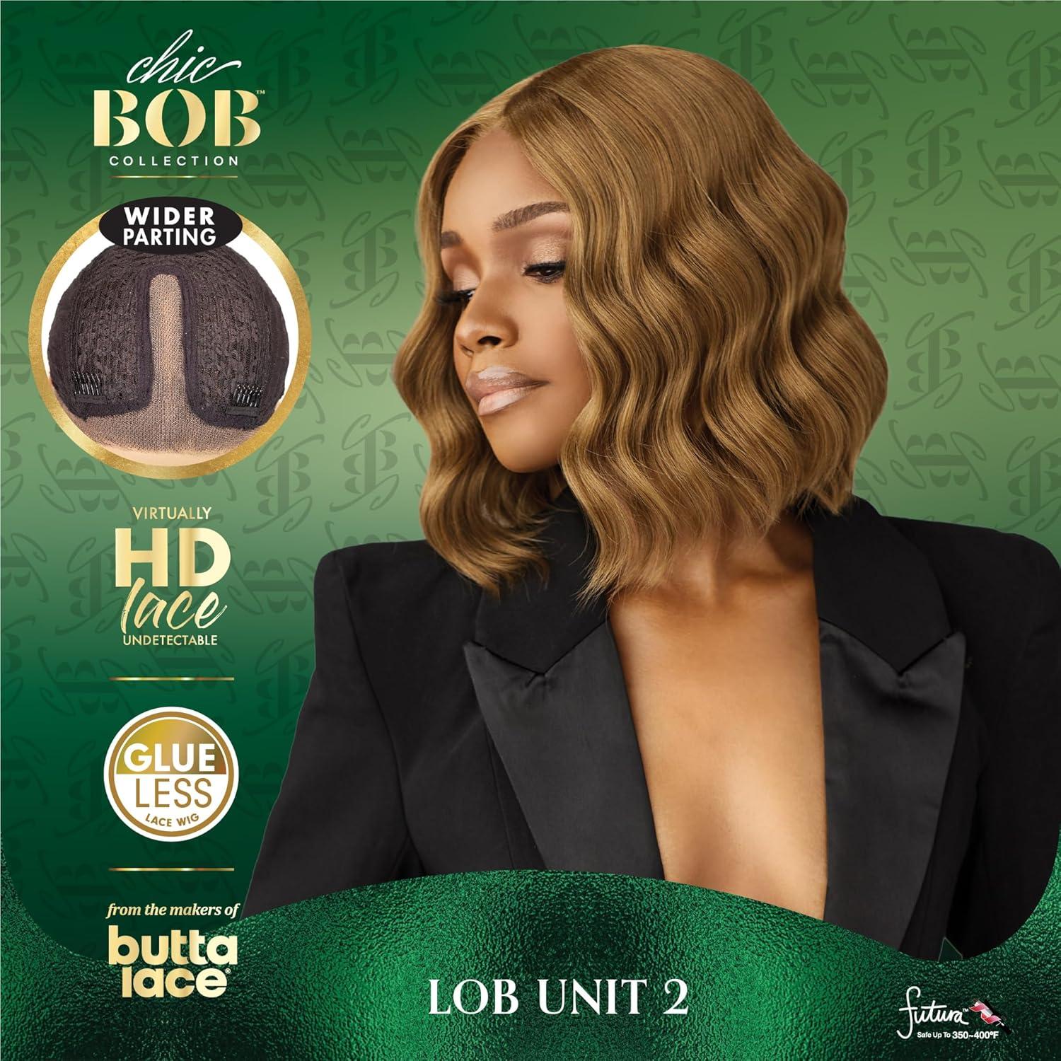 imageSensationnel Chicbob Lace Frontwig Lob Unit 2 Face Framing Glueless Wig Wide 5 Inch Deep Part Synthetic Preplucked Hairline LIGHTASHBROWNBEIGEBLONDE