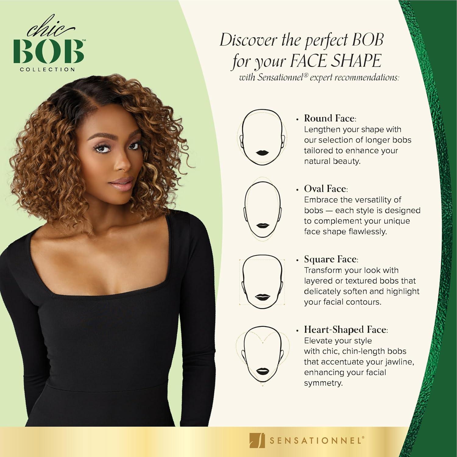 imageSensationnel Chicbob Lace Frontwig Lob Unit 3 Face Framing Glueless Wig Wide 5 Inch Deep Part Synthetic Preplucked Hairline 1 JETBLACKFLAMBOYAGEAUBURN