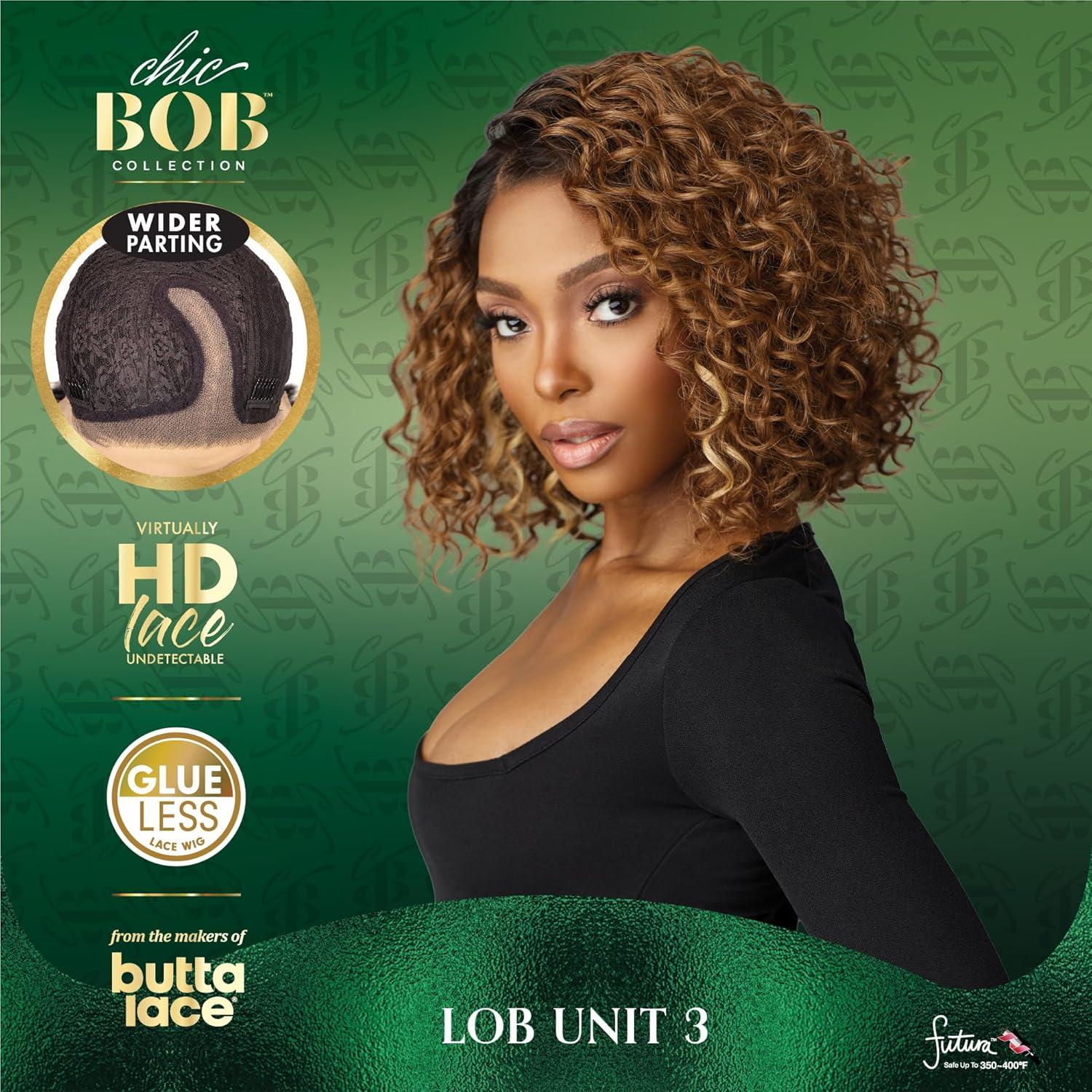 imageSensationnel Chicbob Lace Frontwig Lob Unit 3 Face Framing Glueless Wig Wide 5 Inch Deep Part Synthetic Preplucked Hairline 1 JETBLACKFLAMBOYAGEBLONDE