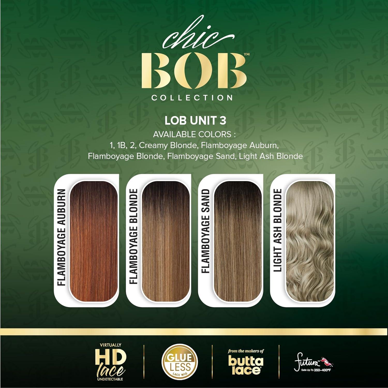 imageSensationnel Chicbob Lace Frontwig Lob Unit 3 Face Framing Glueless Wig Wide 5 Inch Deep Part Synthetic Preplucked Hairline 1 JETBLACKFLAMBOYAGESAND