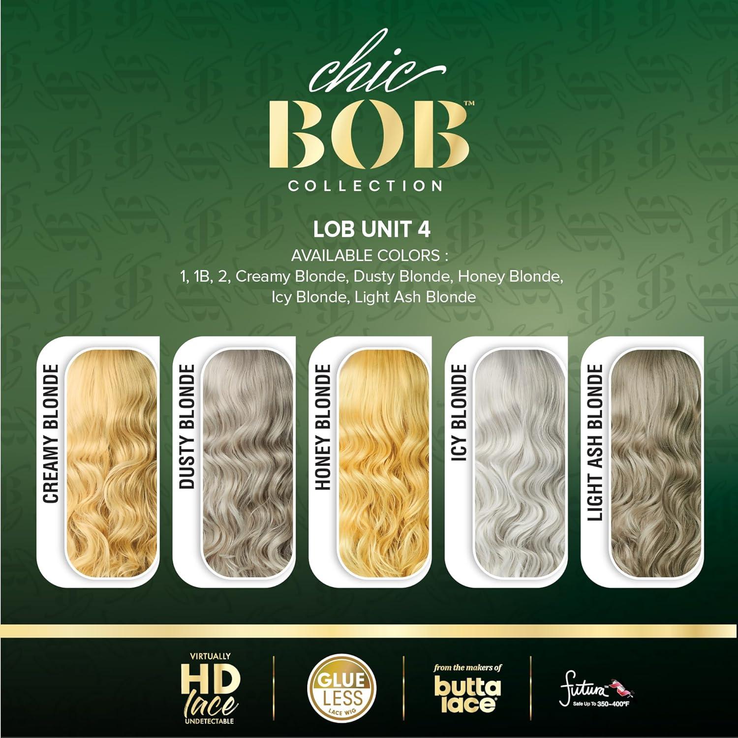 imageSensationnel Chicbob Lace Frontwig Lob Unit 4 Face Framing Glueless Wig Wide 5 Inch Deep Part Synthetic Preplucked Hairline 1 JETBLACK2 DARKBROWN