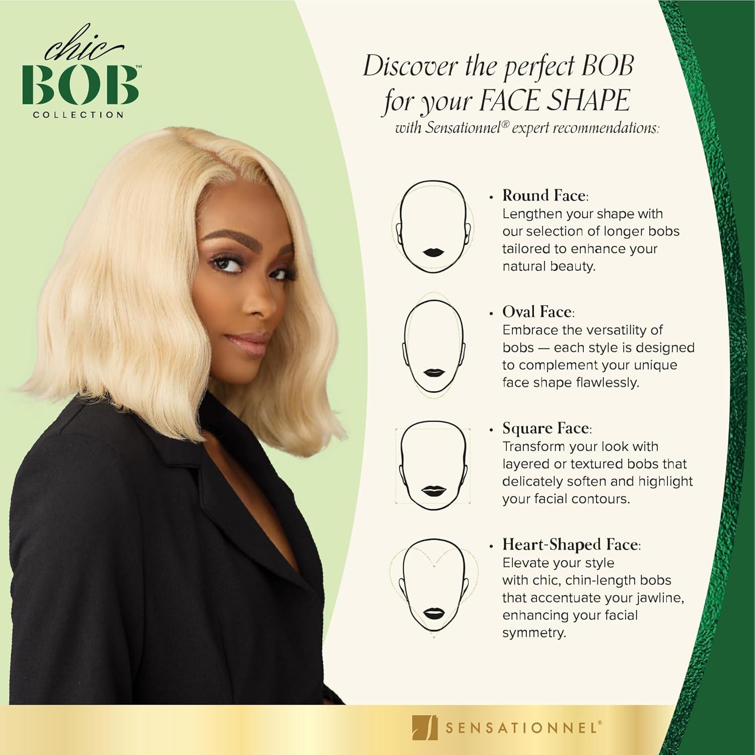 imageSensationnel Chicbob Lace Frontwig Lob Unit 4 Face Framing Glueless Wig Wide 5 Inch Deep Part Synthetic Preplucked Hairline 1 JETBLACKDUSTYBLONDE
