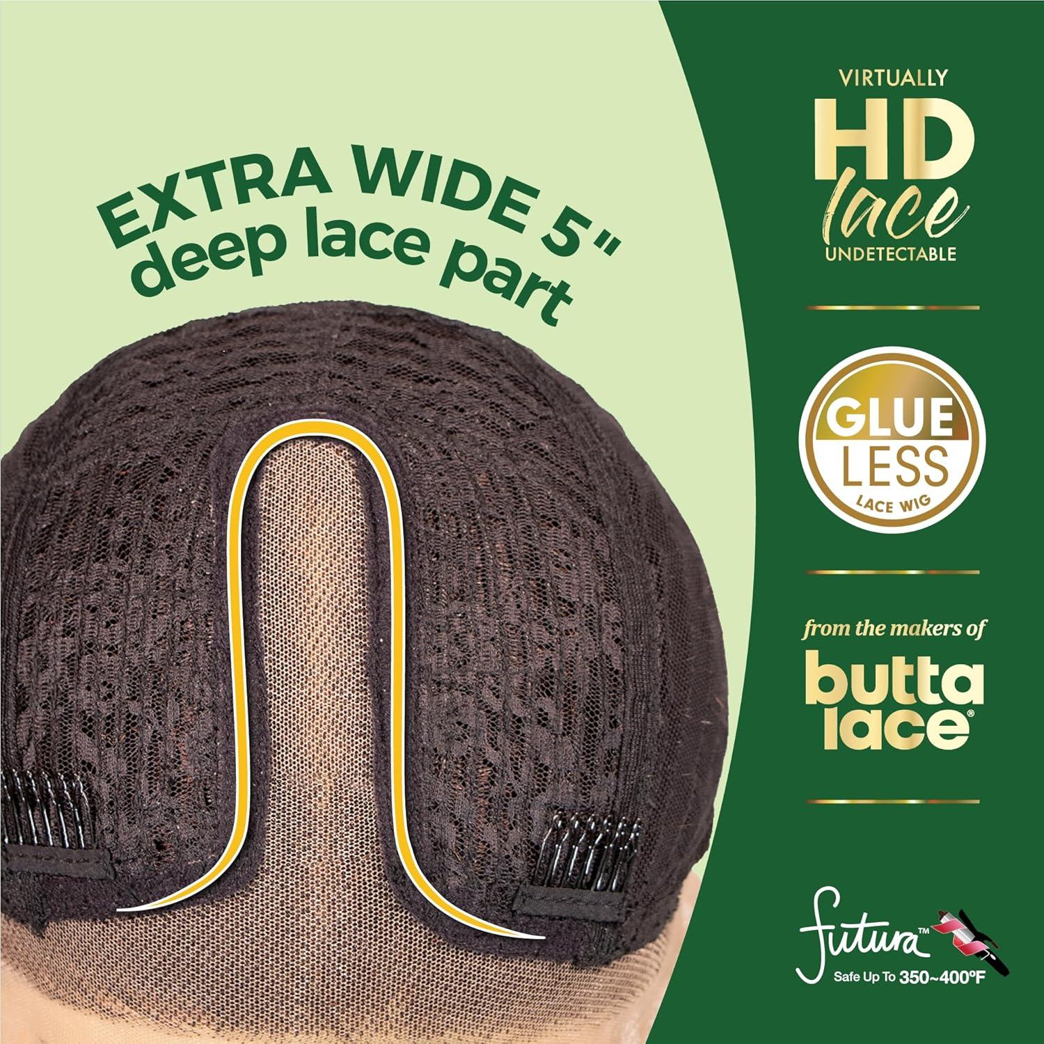 imageSensationnel Chicbob Lace Frontwig Lob Unit 5 Face Framing Glueless Wig Wide 5 Inch Deep Part Synthetic Preplucked Hairline 613 BLONDE613 BLONDE