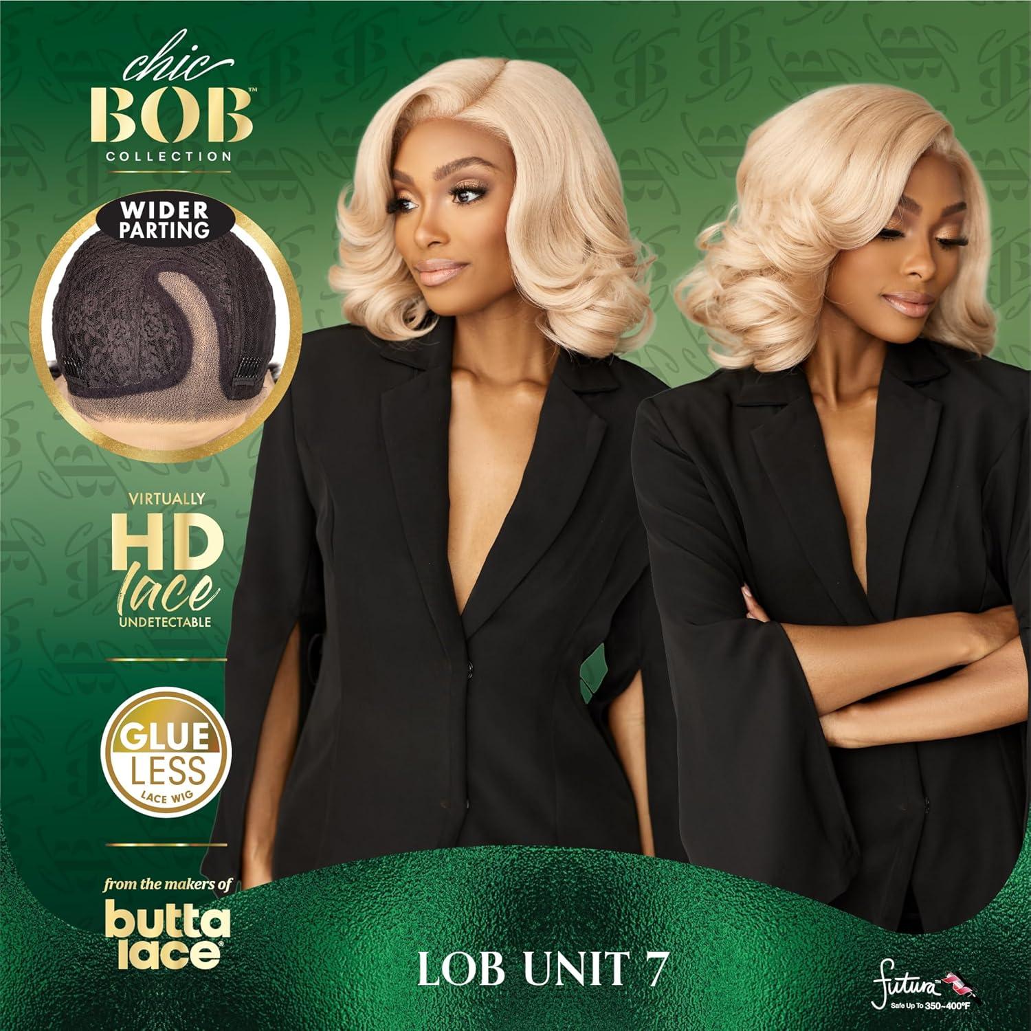 imageSensationnel Chicbob Lace Frontwig Lob Unit 7 Face Framing Glueless Wig Wide 5 Inch Deep Part Synthetic Preplucked Hairline 1 JETBLACK1 JETBLACK