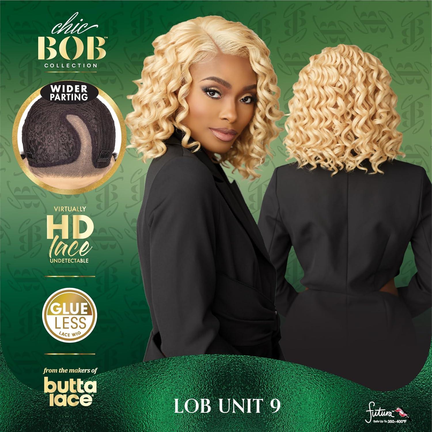 imageSensationnel Chicbob Lace Frontwig Lob Unit 9 Face Framing Glueless Wig Wide 5 Inch Deep Part Synthetic Preplucked Hairline 1 JETBLACK1B OFFBLACK