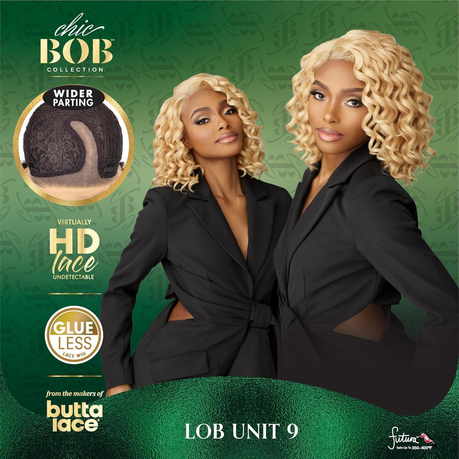 imageSensationnel Chicbob Lace Frontwig Lob Unit 9 Face Framing Glueless Wig Wide 5 Inch Deep Part Synthetic Preplucked Hairline 1 JETBLACK2 DARKBROWN