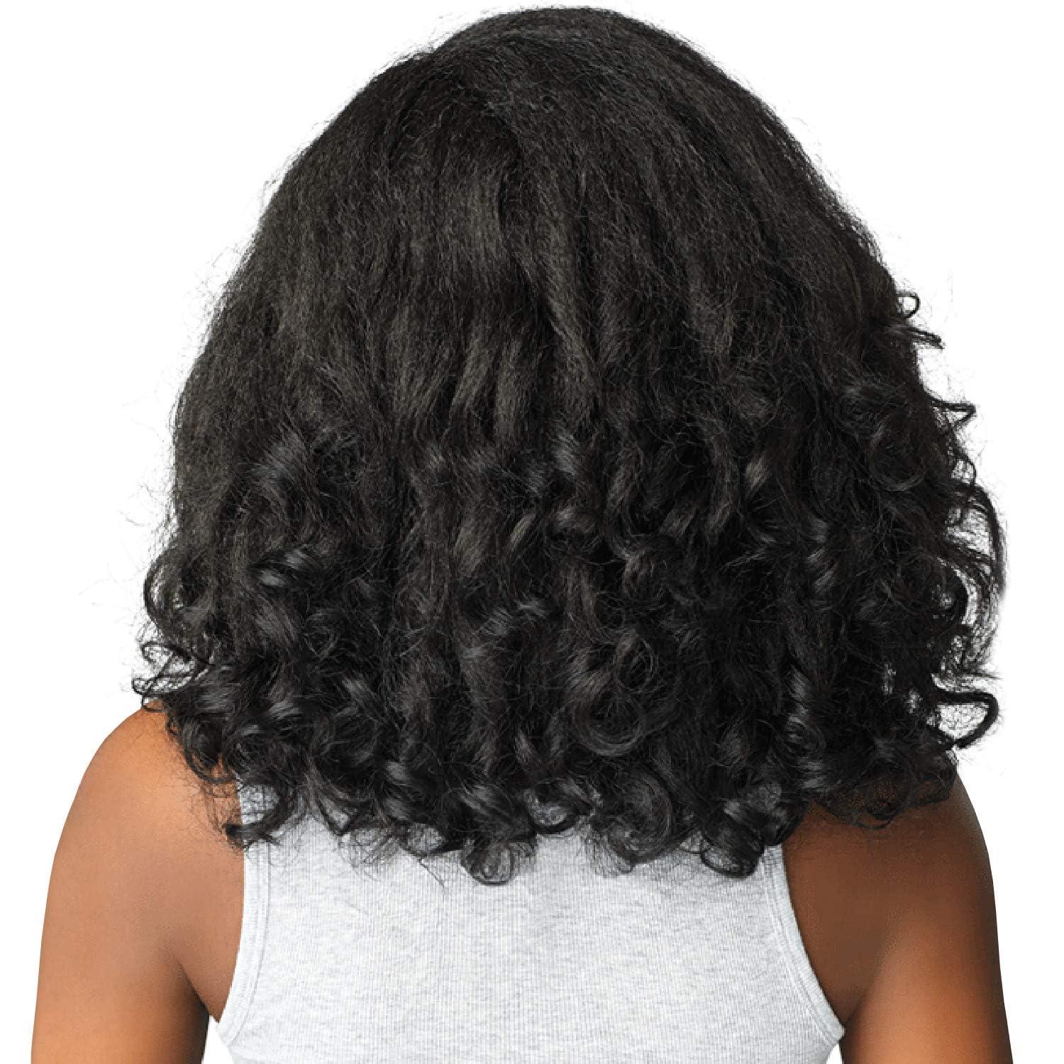 imageSensationnel Curls Kinksandco Half Wig Rain Maker Instant Weave Drawstring Cap for Natural 3C to 4C Hair Textures 1B OFFBLACK1B OFFBLACK