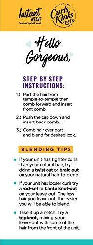 imageSensationnel Curls Kinksandco Half Wig Rain Maker Instant Weave Drawstring Cap for Natural 3C to 4C Hair Textures 1B OFFBLACK1B OFFBLACK