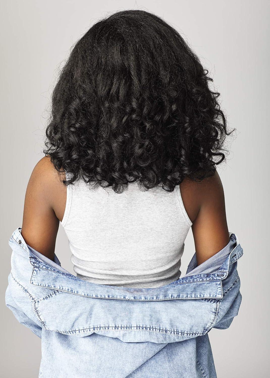imageSensationnel Curls Kinksandco Half Wig Rain Maker Instant Weave Drawstring Cap for Natural 3C to 4C Hair Textures 1B OFFBLACKF1B30