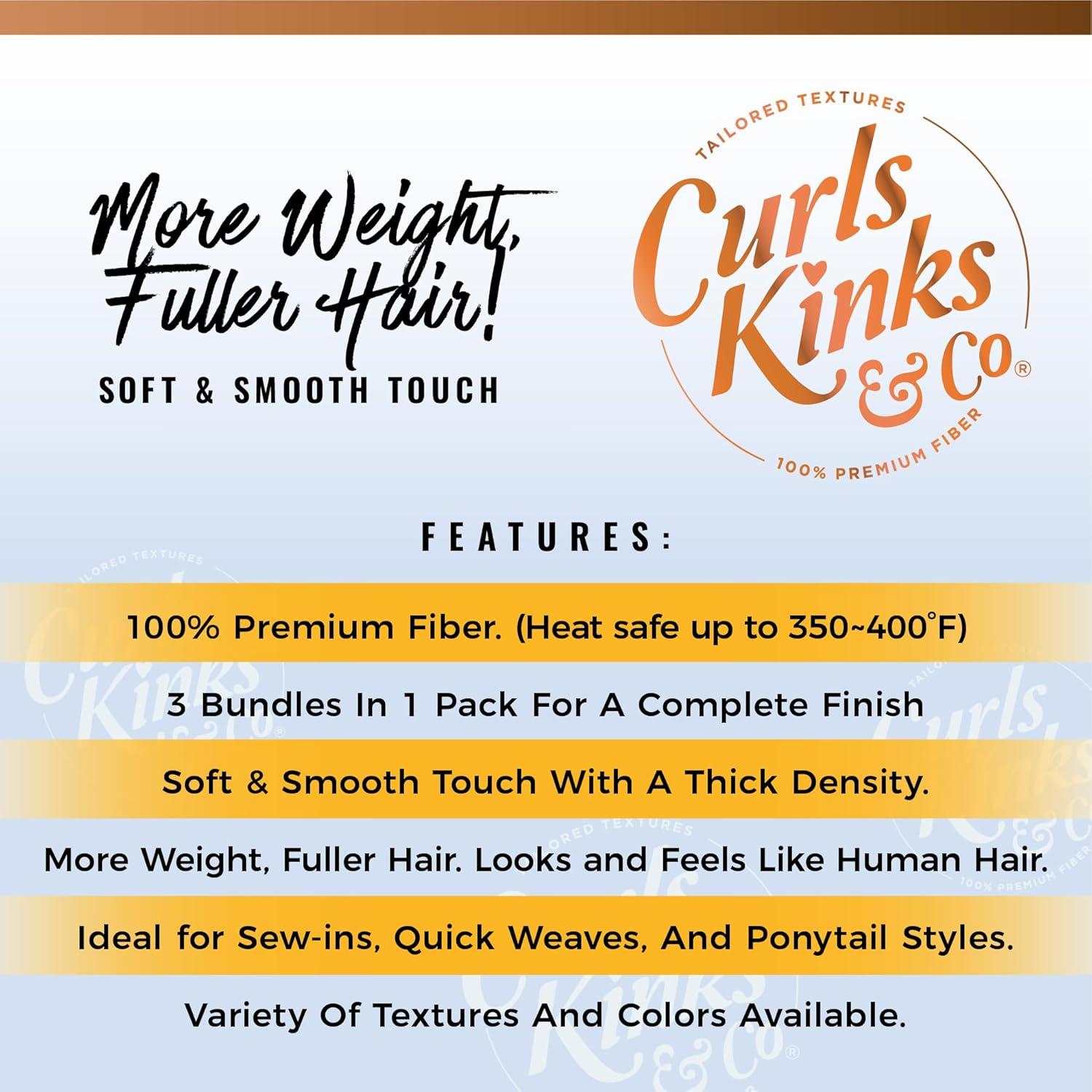 imageSensationnel Curls kinksandco synthetic bundles latisha curl quick weave hair or pony styles for natural 3c to 4c hair textures 14 16 18 inch 1 JETBLACKBALAYAGECHOCOLATE