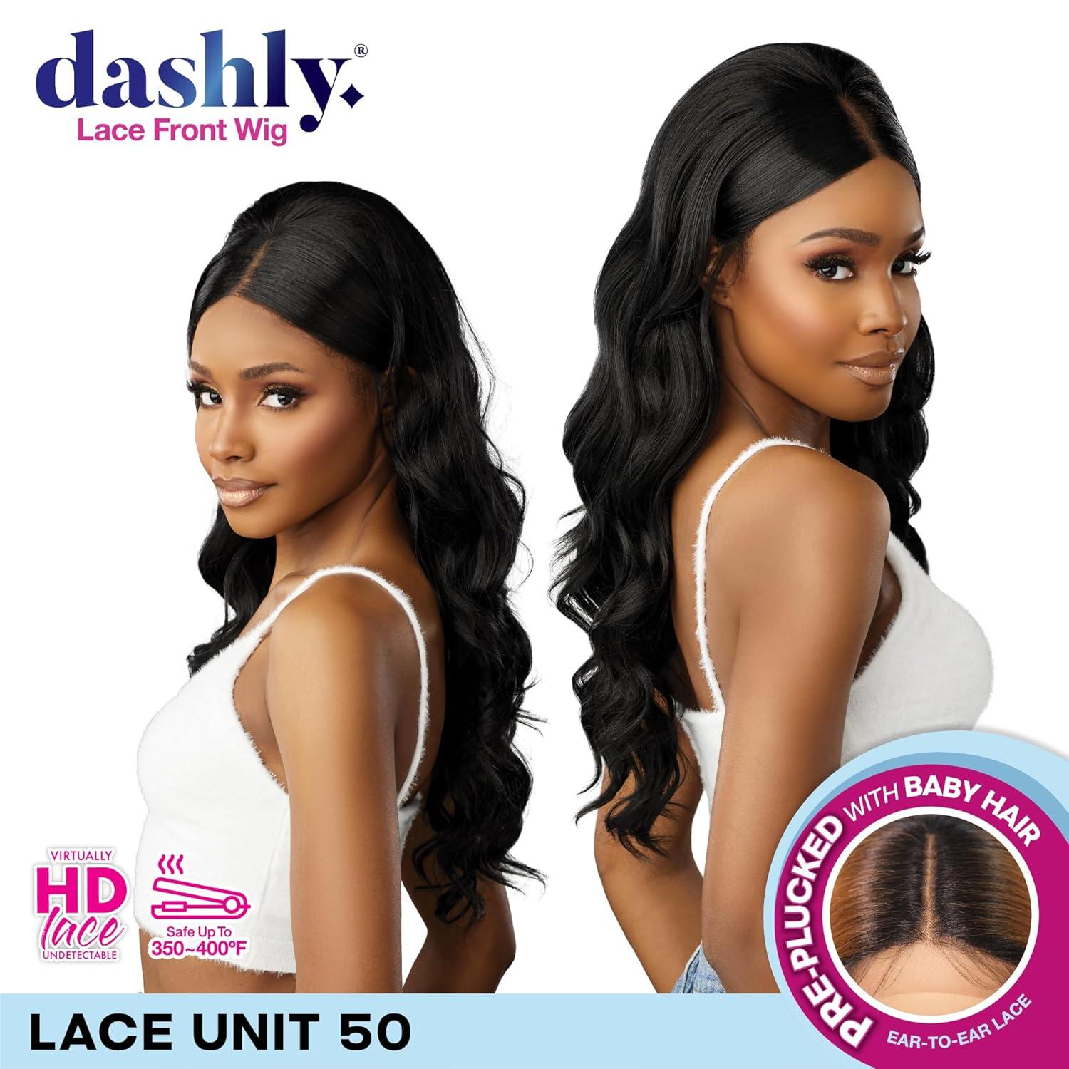 imageSensationnel Dashly Lace Front Wig Unit 50 Pre Teased Pouf Style Laceparting Ear to Ear Synthetic 1 JETBLACKBALAYAGEPLATINUM