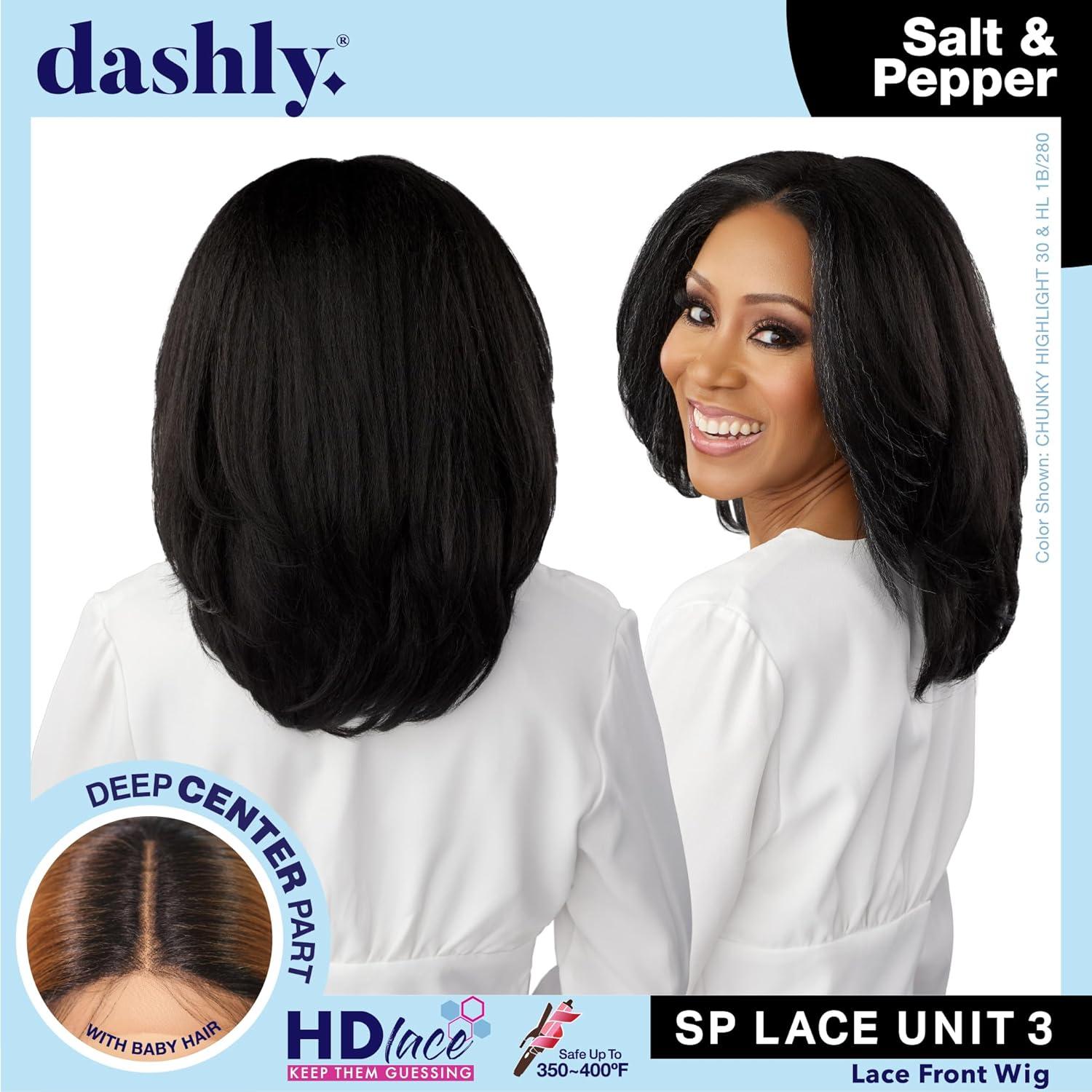 imageSensationnel Dashly Lace Saltandpepper Wig Sp Unit 3 Hand Tied Laceparting Ear to Ear Synthetic 1 JETBLACK1 JETBLACK