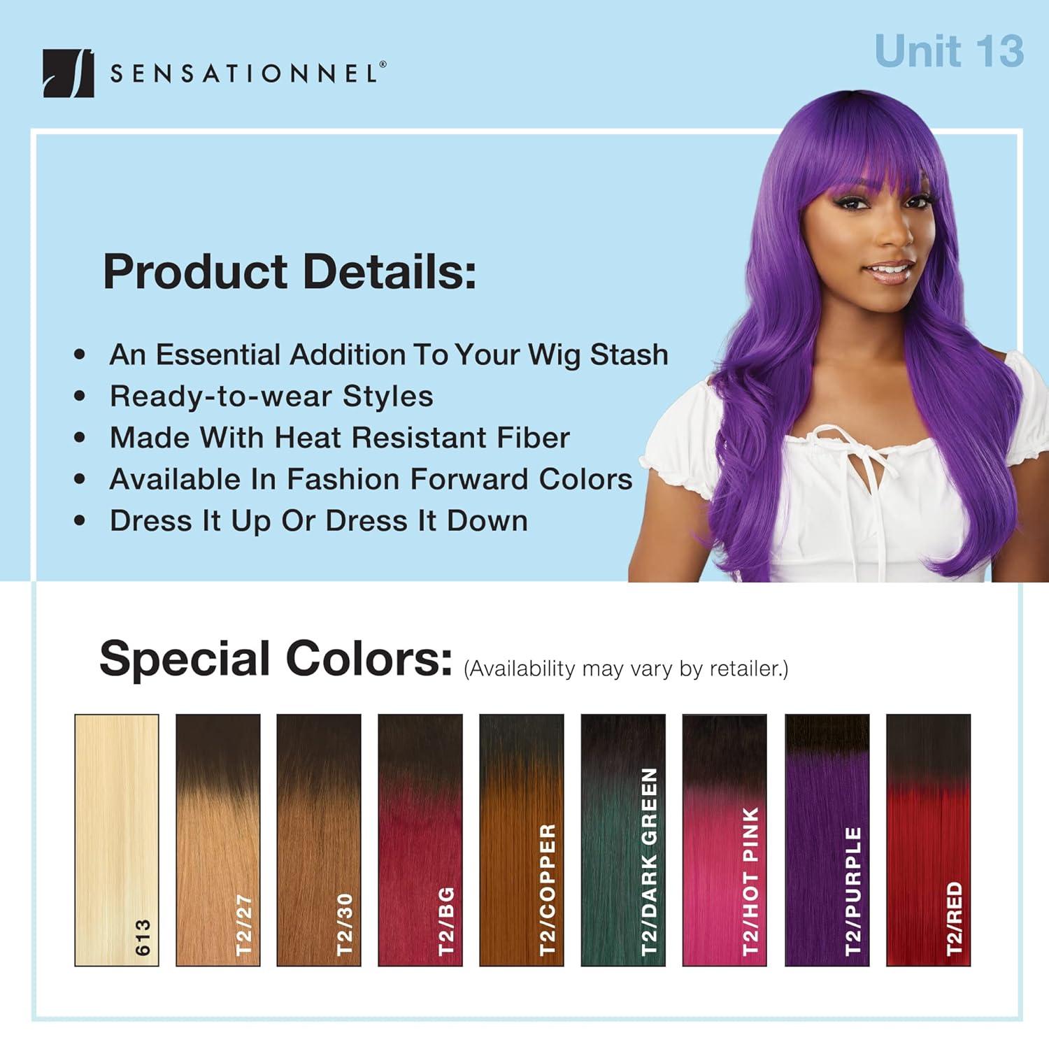 imageSensationnel Dashly Wig Unit 13 Non Lace Cap Ready to Wear Ear to Ear Lacepart Synthetic 1 JETBLACKT2BG