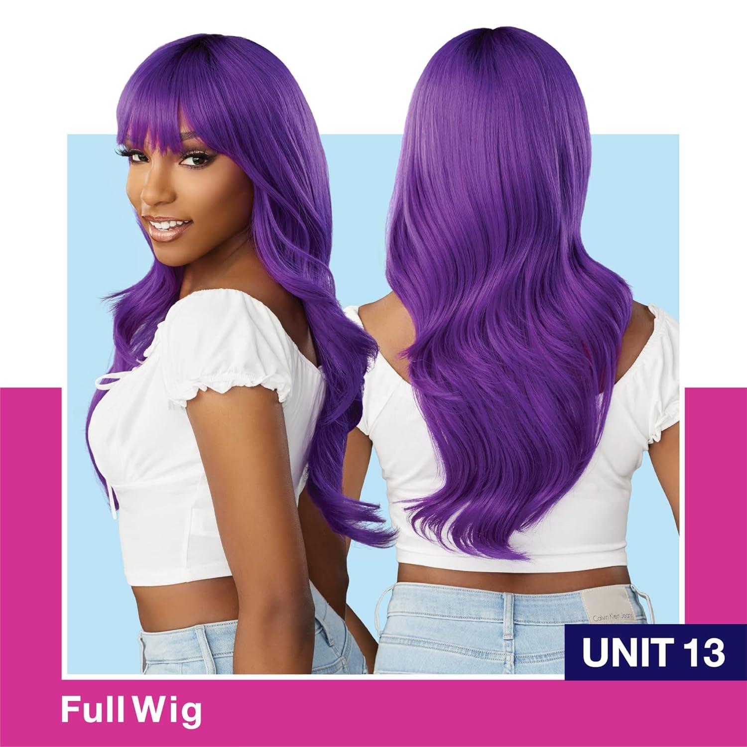 imageSensationnel Dashly Wig Unit 13 Non Lace Cap Ready to Wear Ear to Ear Lacepart Synthetic 1 JETBLACKT2HOTPINK