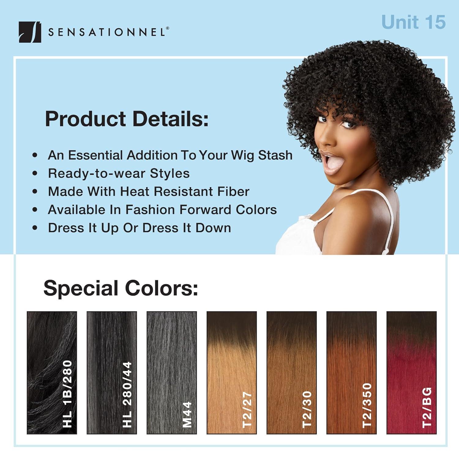 imageSensationnel Dashly Wig Unit 15 Non Lace Cap Ready to Wear Ear to Ear Lacepart Synthetic 1 JETBLACK1 JETBLACK