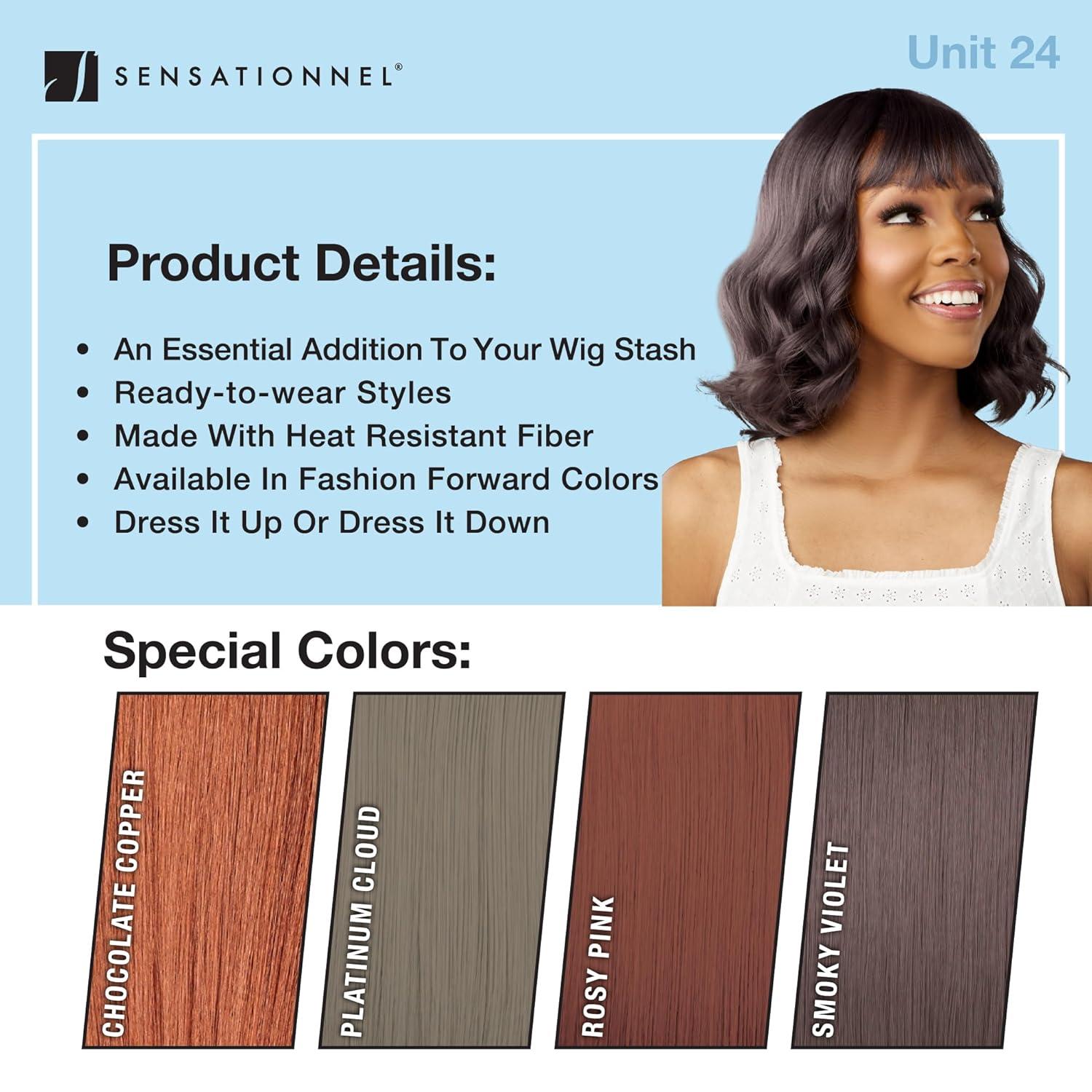 imageSensationnel Dashly Wig Unit 24 Non Lace Cap Ready to Wear Ear to Ear Lacepart Synthetic 1 JETBLACKPLATINUMCLOUD