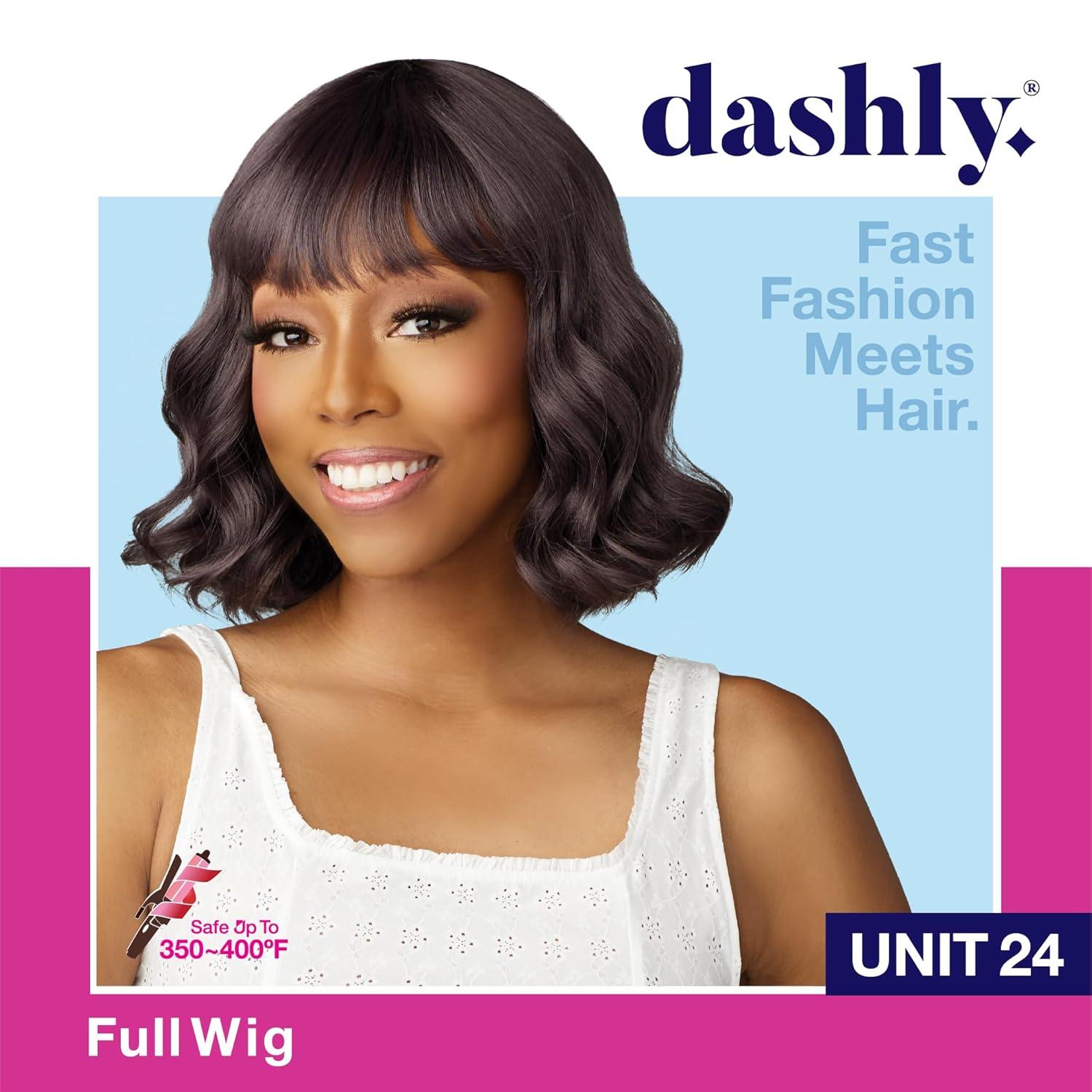 imageSensationnel Dashly Wig Unit 24 Non Lace Cap Ready to Wear Ear to Ear Lacepart Synthetic 1 JETBLACKPLATINUMCLOUD