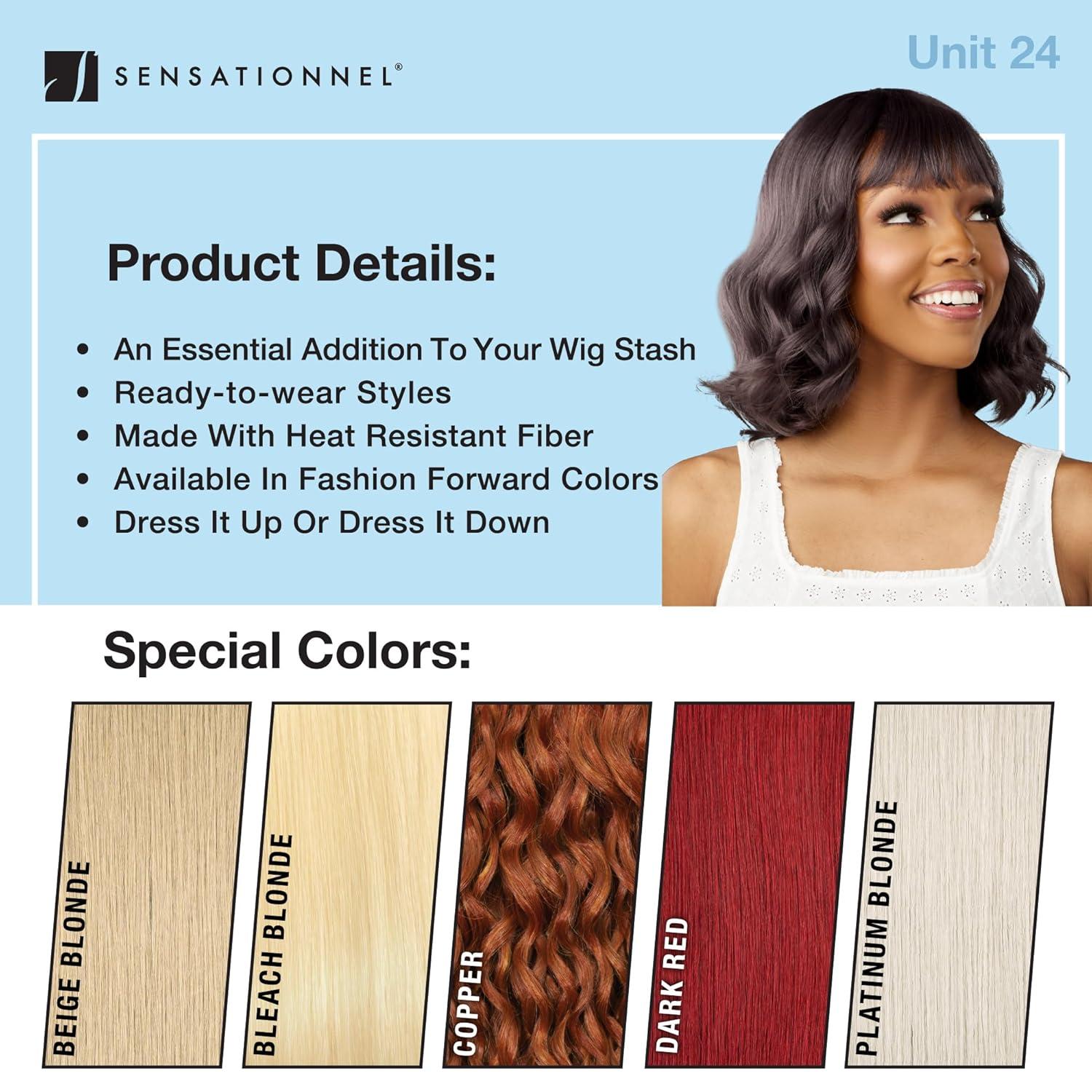 imageSensationnel Dashly Wig Unit 25 Non Lace Cap Ready to Wear Ear to Ear Lacepart Synthetic 1 JETBLACK1 JETBLACK