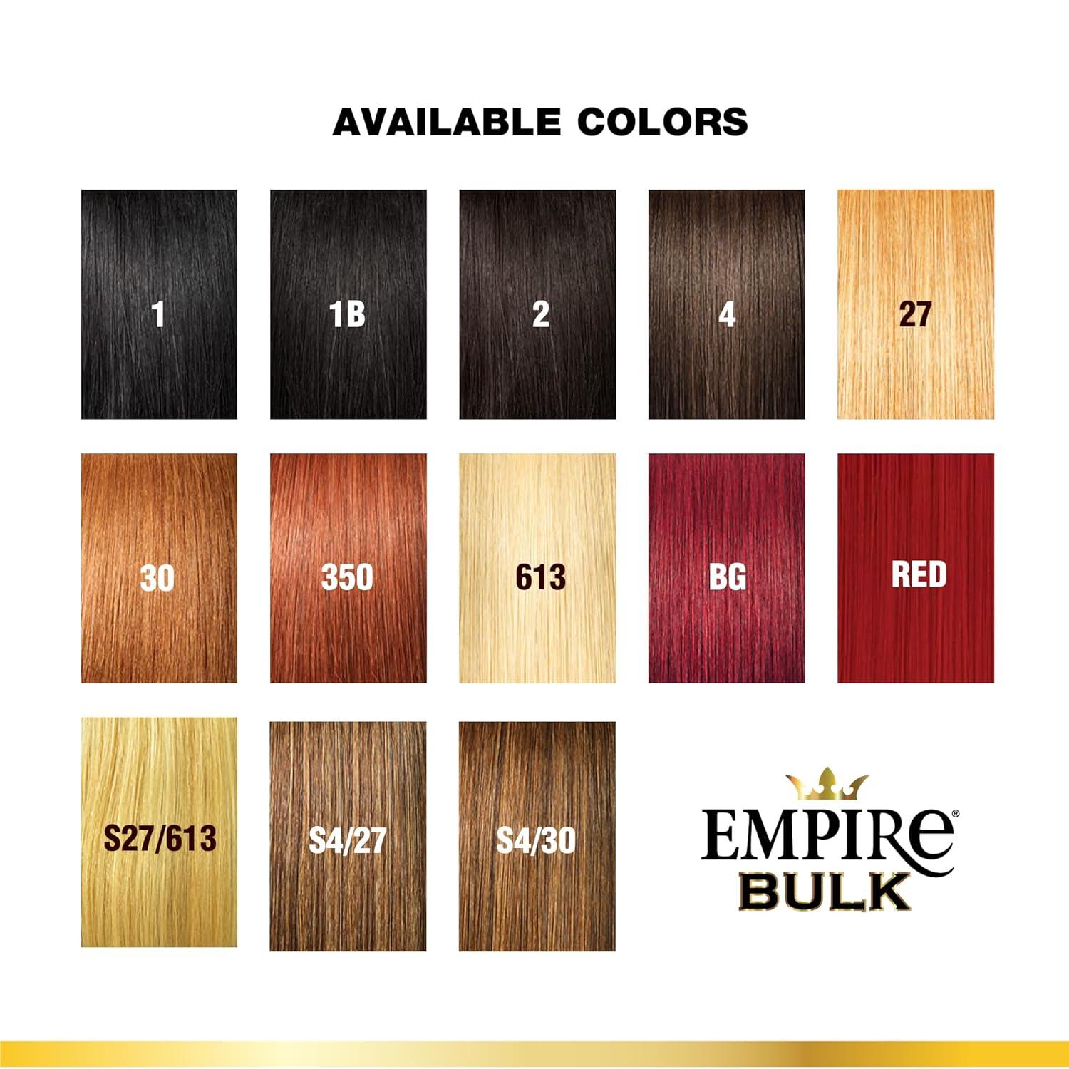imageSensationnel Empire Bulk Braiding Deep Body Human Hair Braids for Knotless Boho Box or Curly Loosewave Styles 1 pack 14 inch 30 LIGHTAUBURN1B OFFBLACK