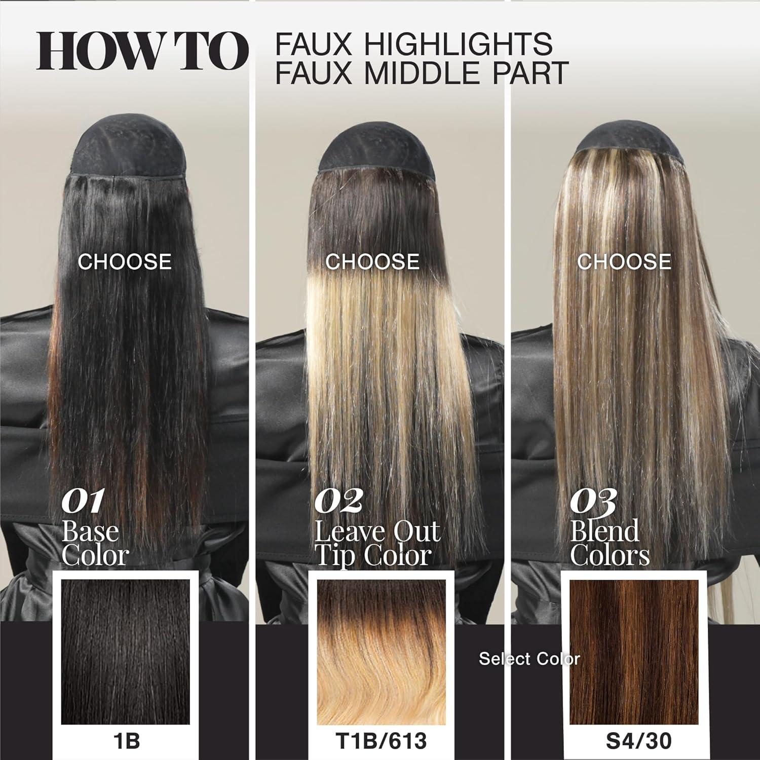 imageSensationnel Empire yaki human hair Tangle Free Weaving for Quick Weave and Sew in Styles for Faux Highlights and Fauxmiddlepart Leave Out 1 Pack 18 inch 1B OFFBLACKS1B350