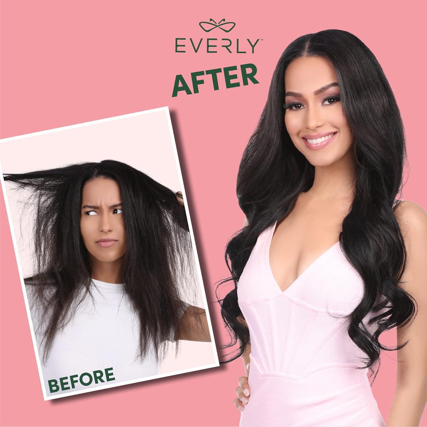 imageSensationnel Everly Clip in straight 7 piece Remy human hair seamless silicone weft with butterfly technology 22 Inch 182218